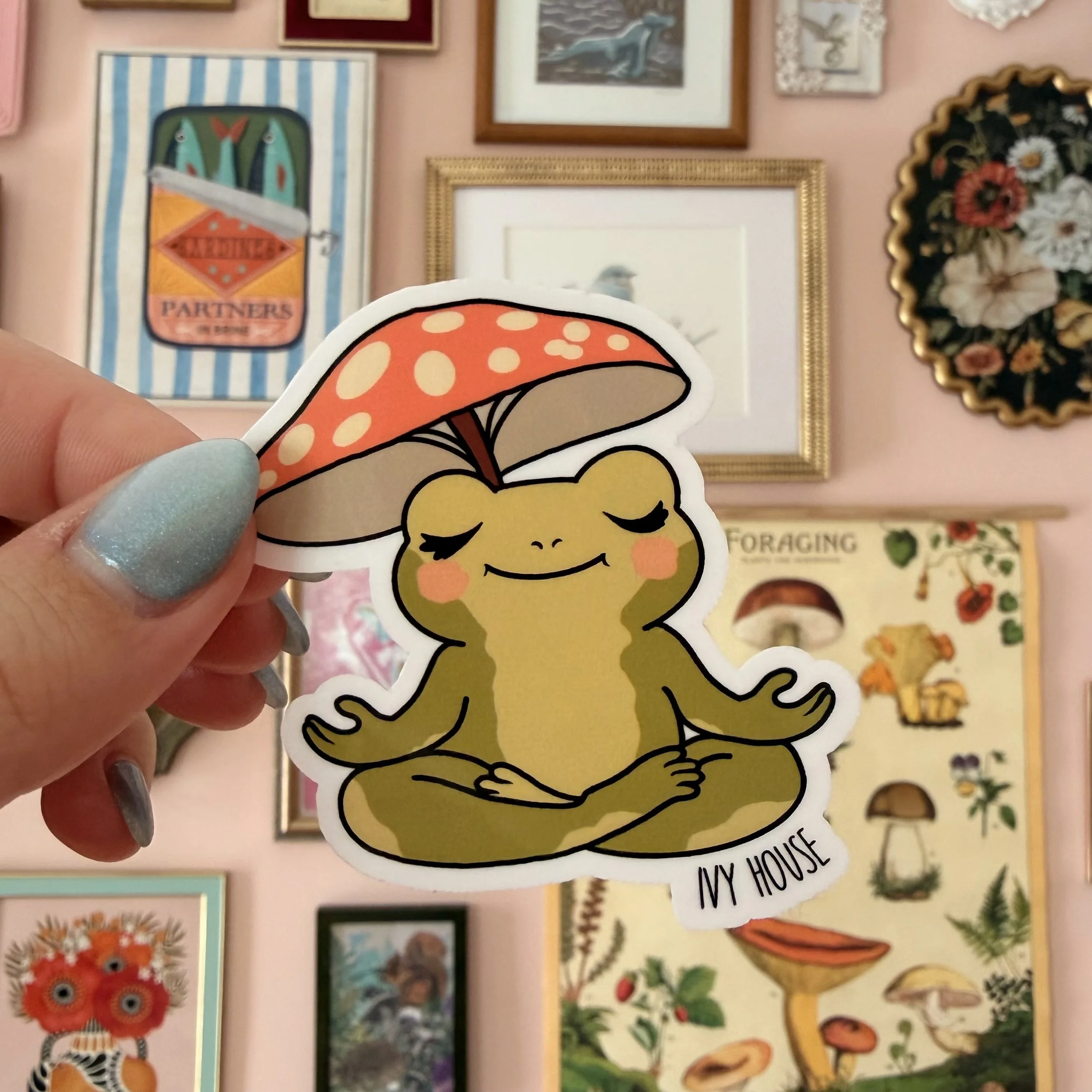 Mushroom Frog Sticker