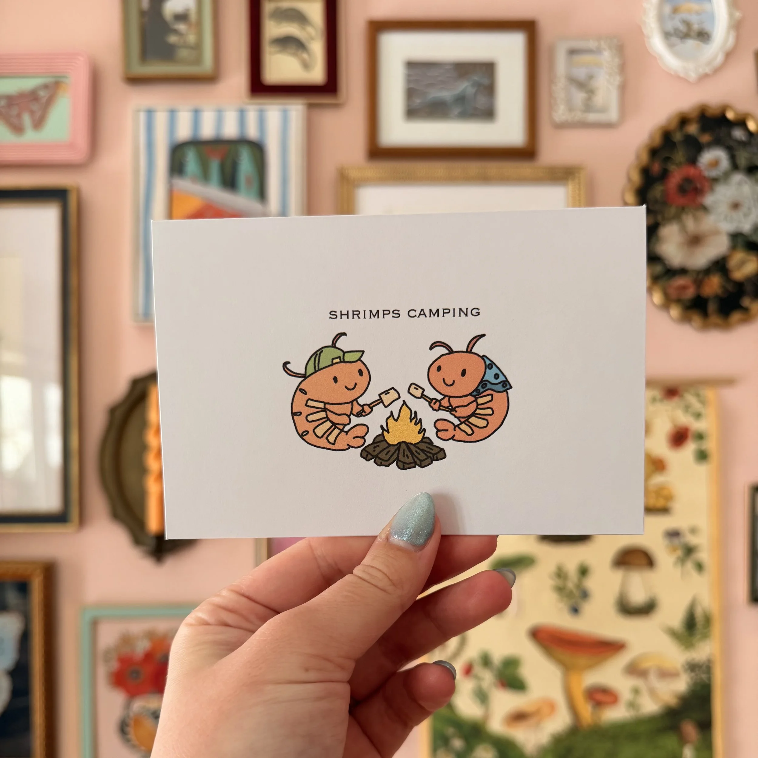 Shrimps Camping Card