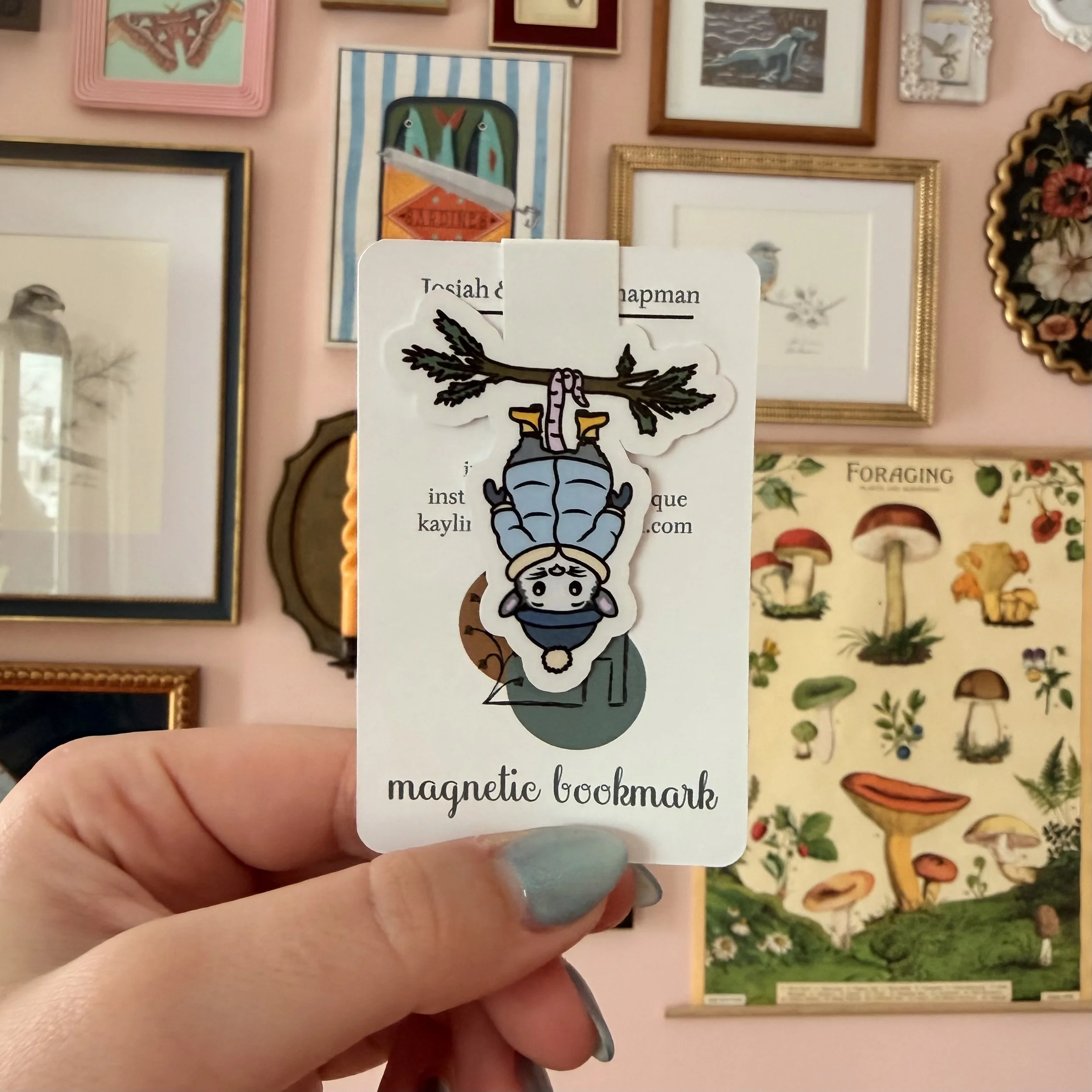 Hanging Out Possum Bookmark