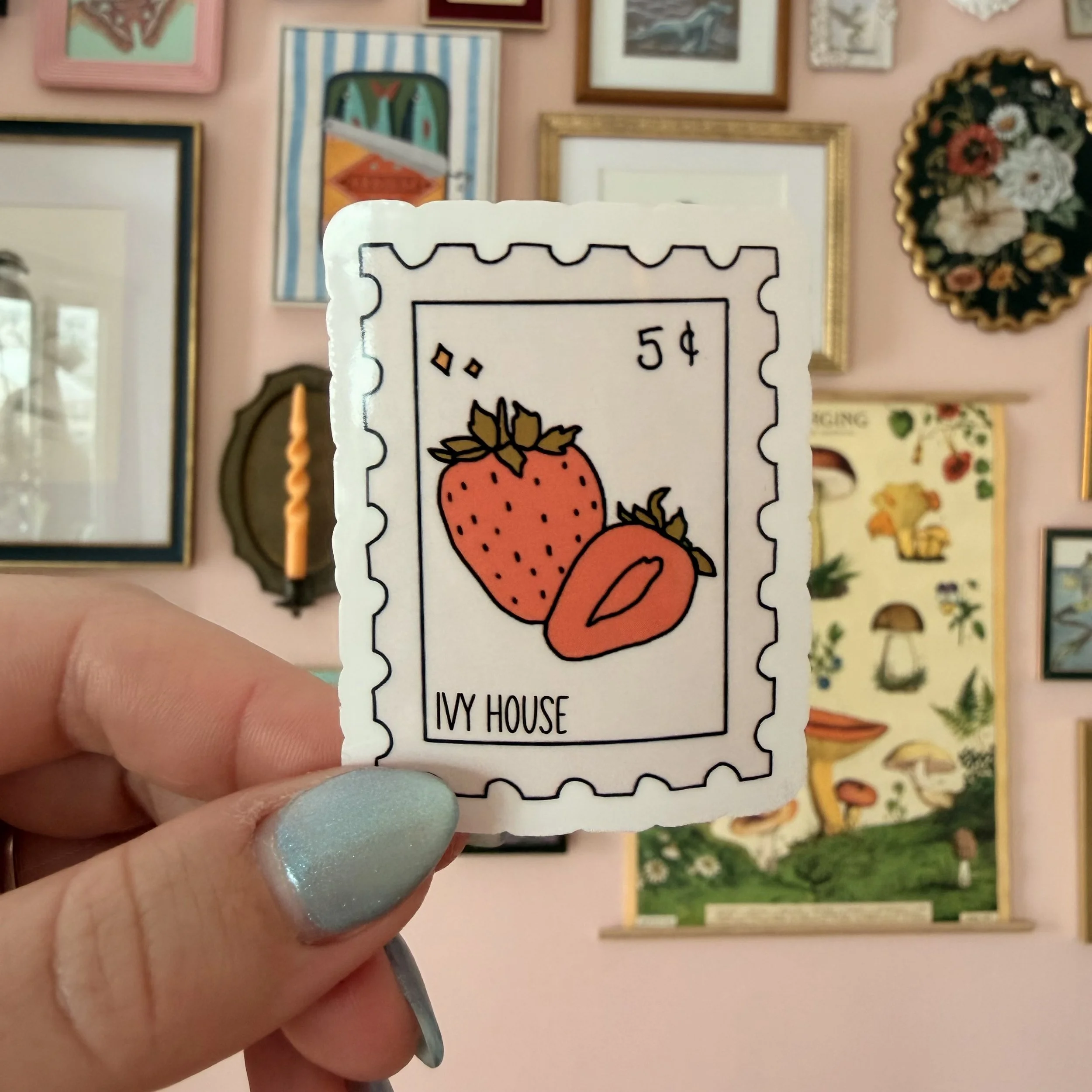 Strawberry Stamp Sticker