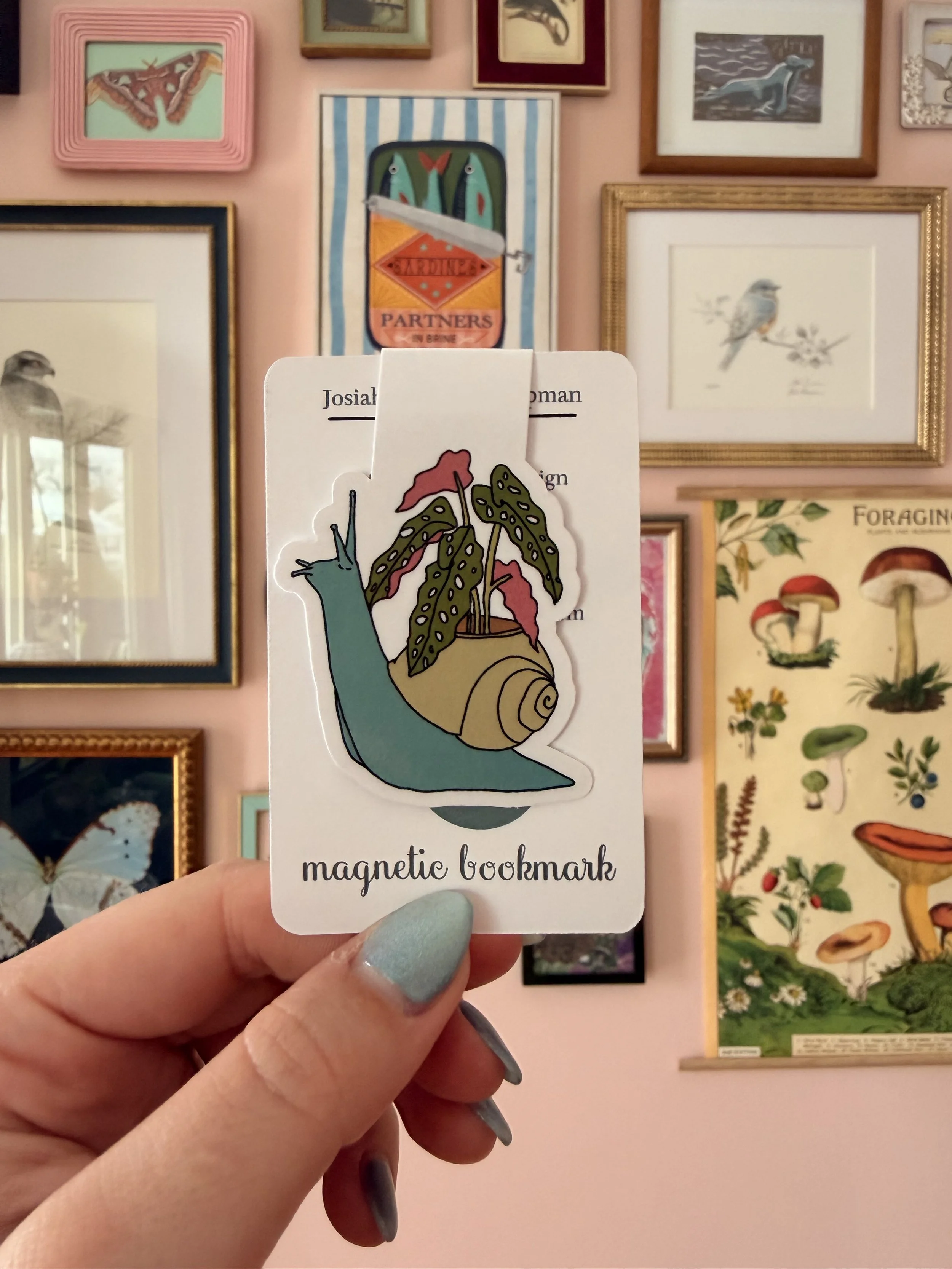 Begonia Snail Bookmark