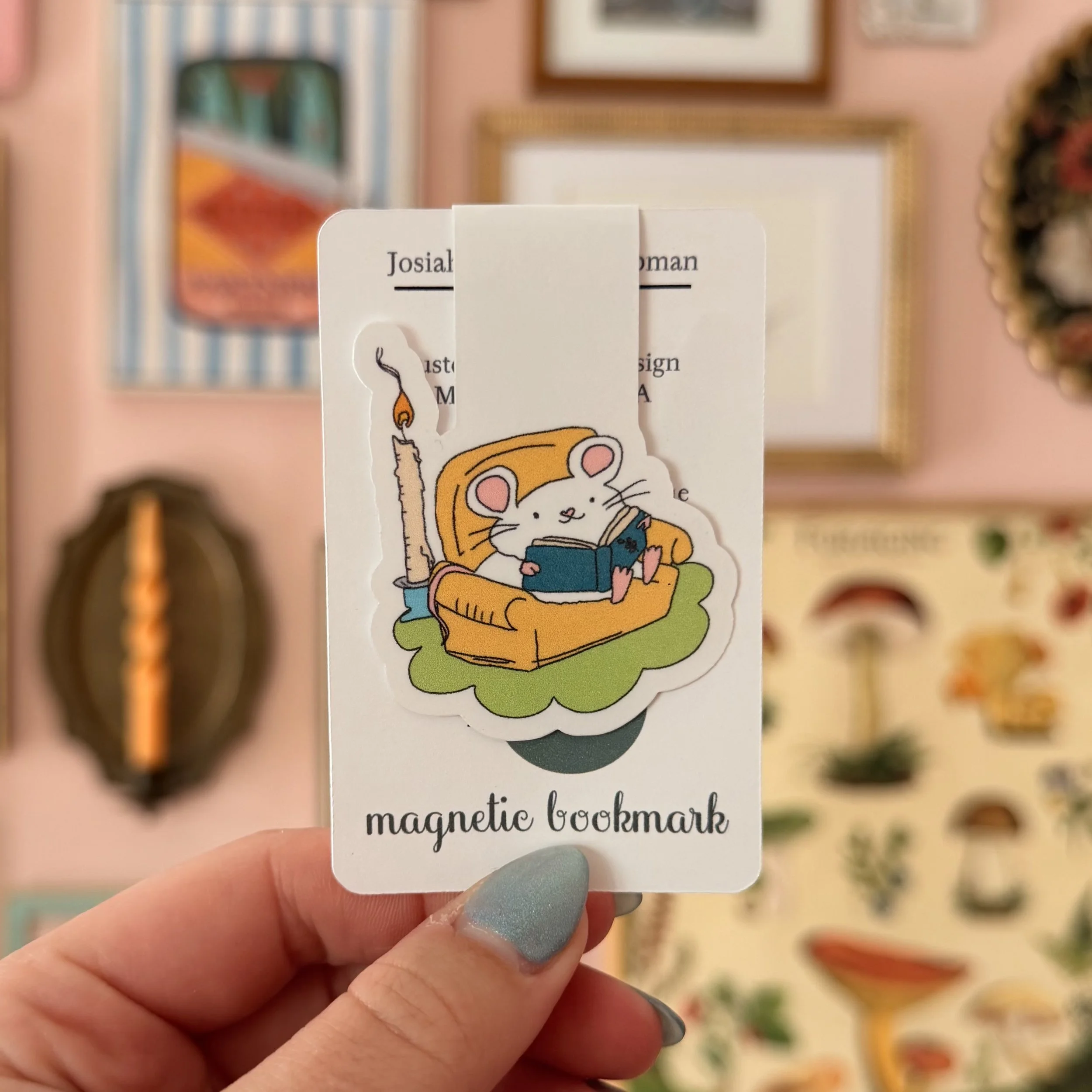 Reading Mouse Bookmark
