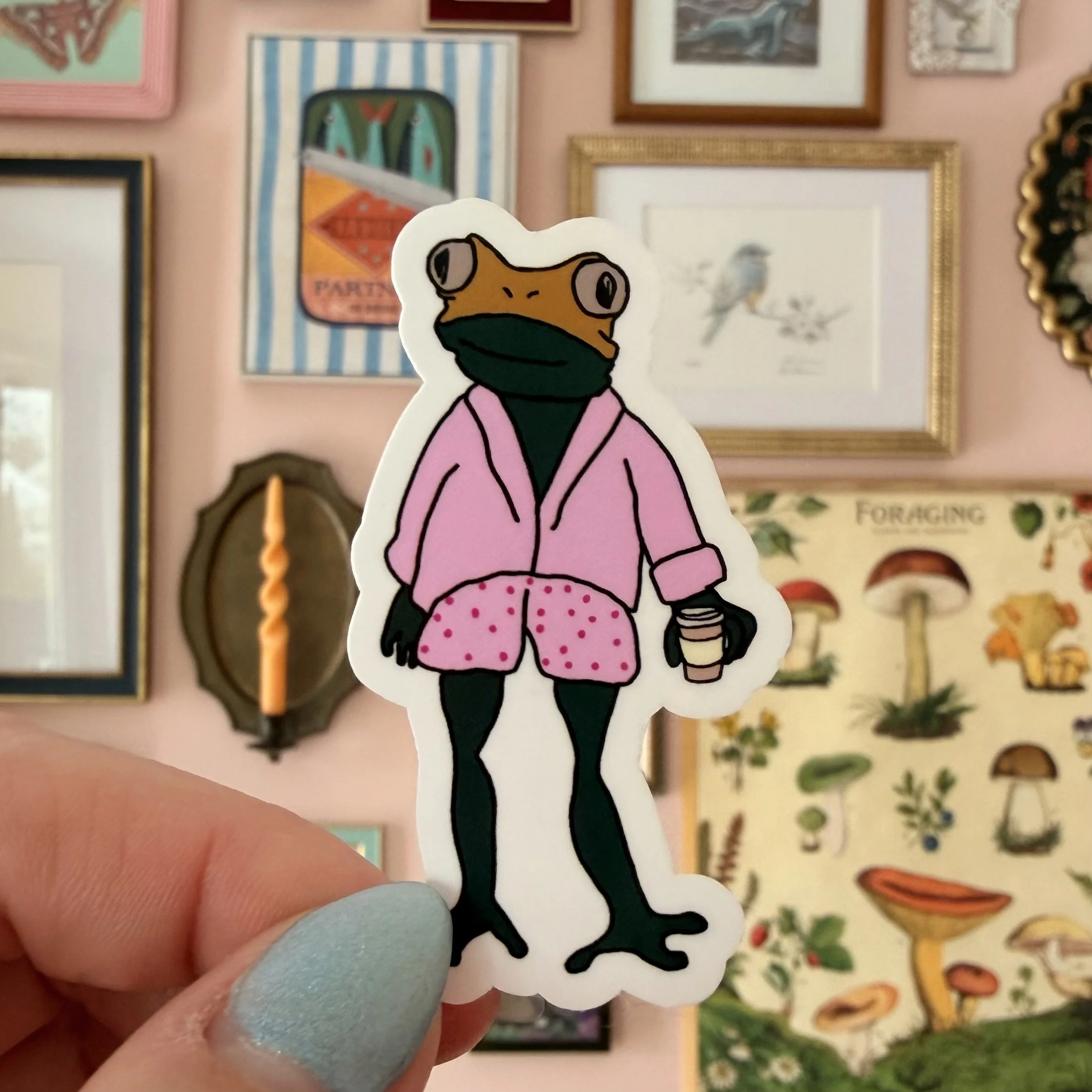 Pajama Frog Sticker