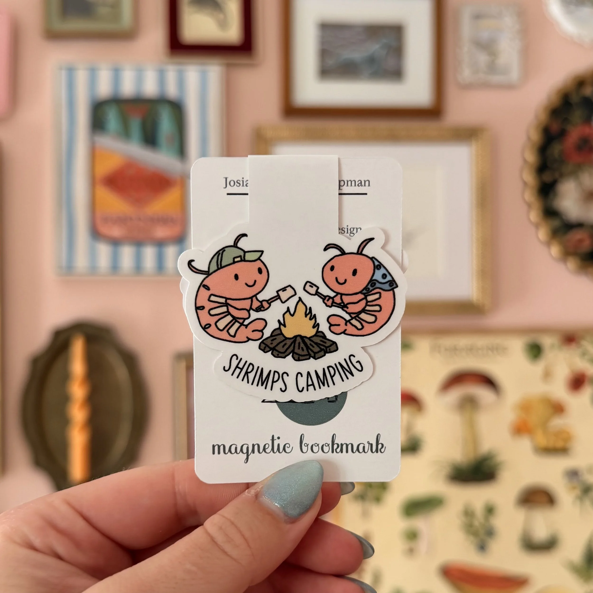 Shrimps Camping Bookmark