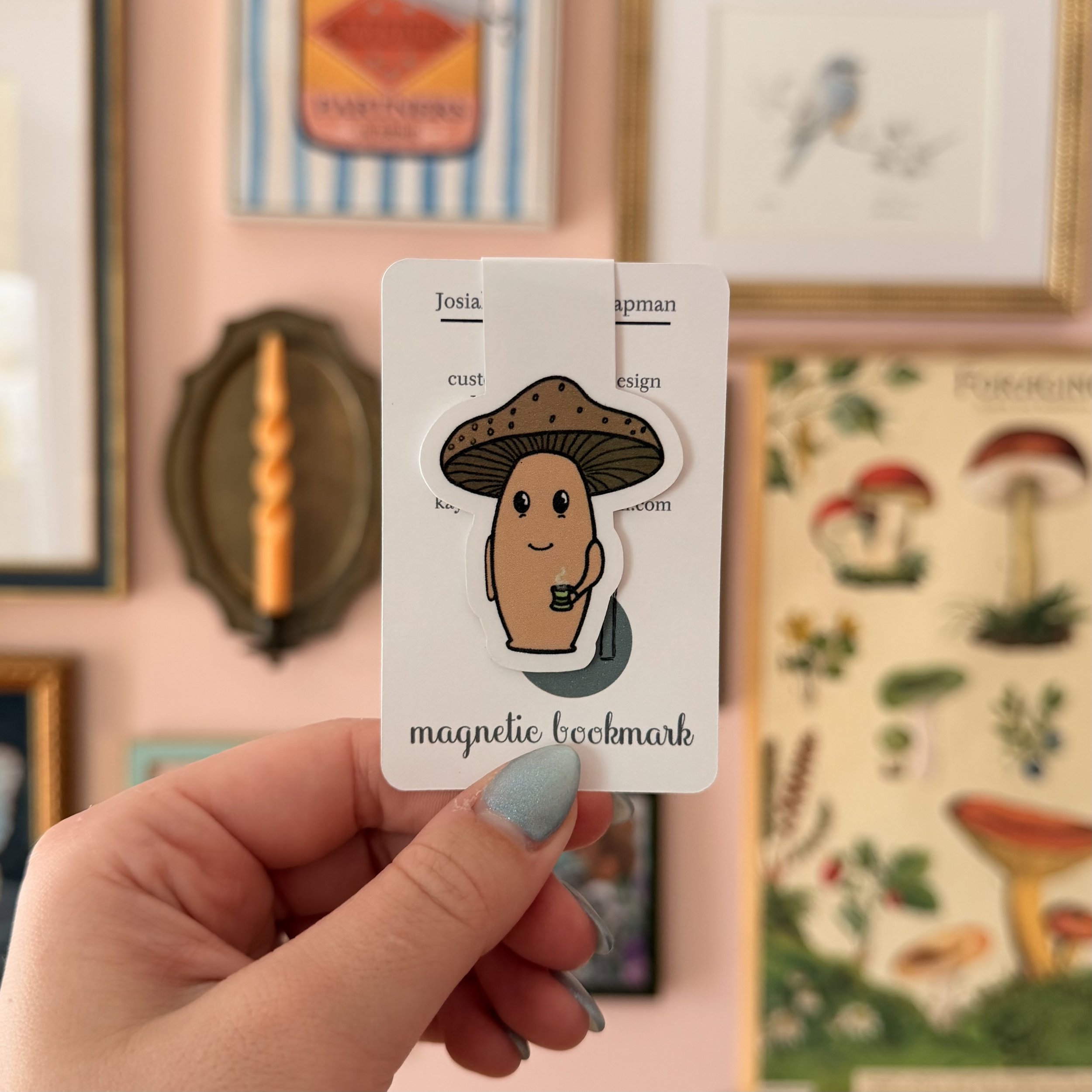 Mushroom with Mug Bookmark