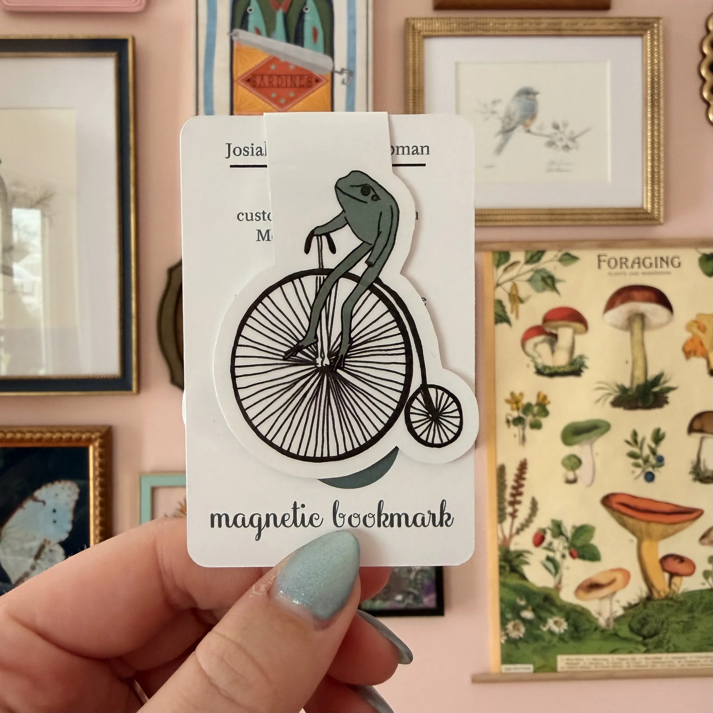 Biking Frog Bookmark
