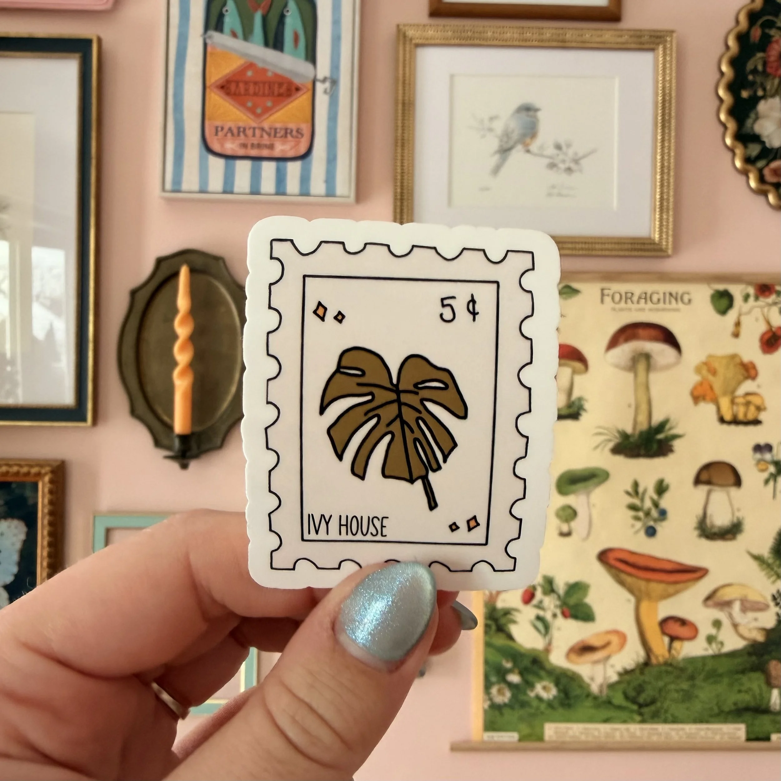 Monstera Stamp Sticker