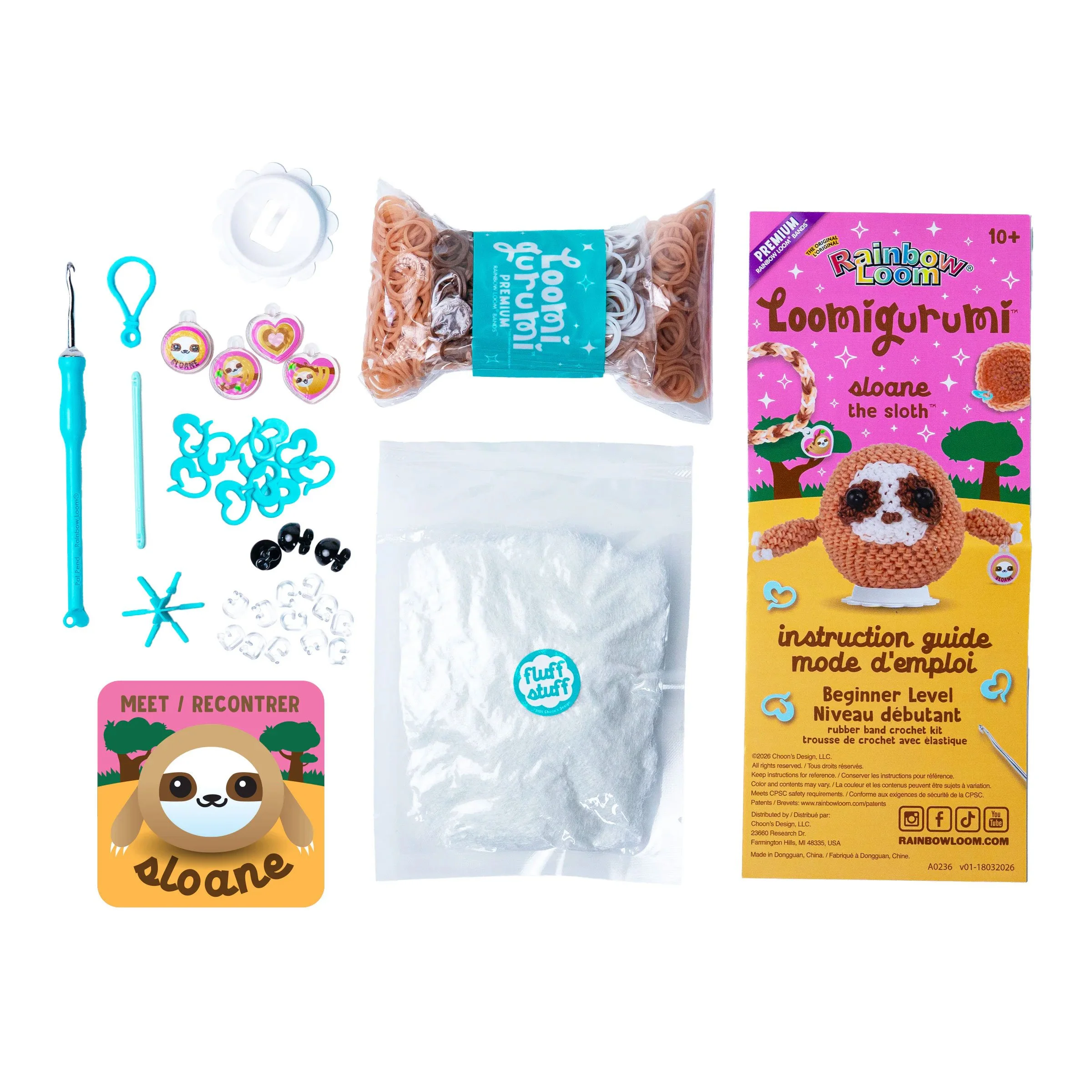 Sloane the Sloth bag instructions