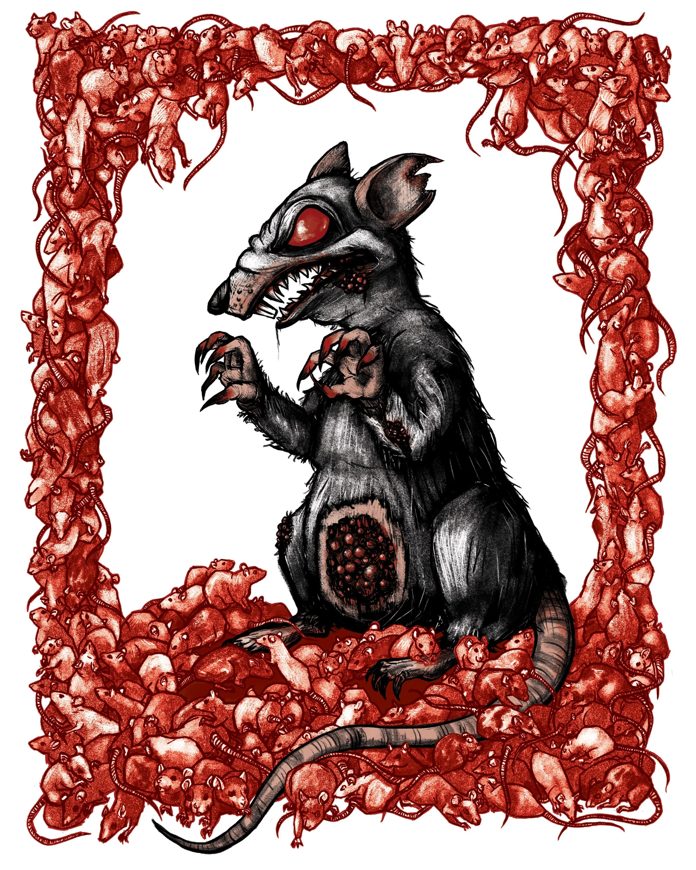 Scabby The Rat - Risograph & Digital - 2025