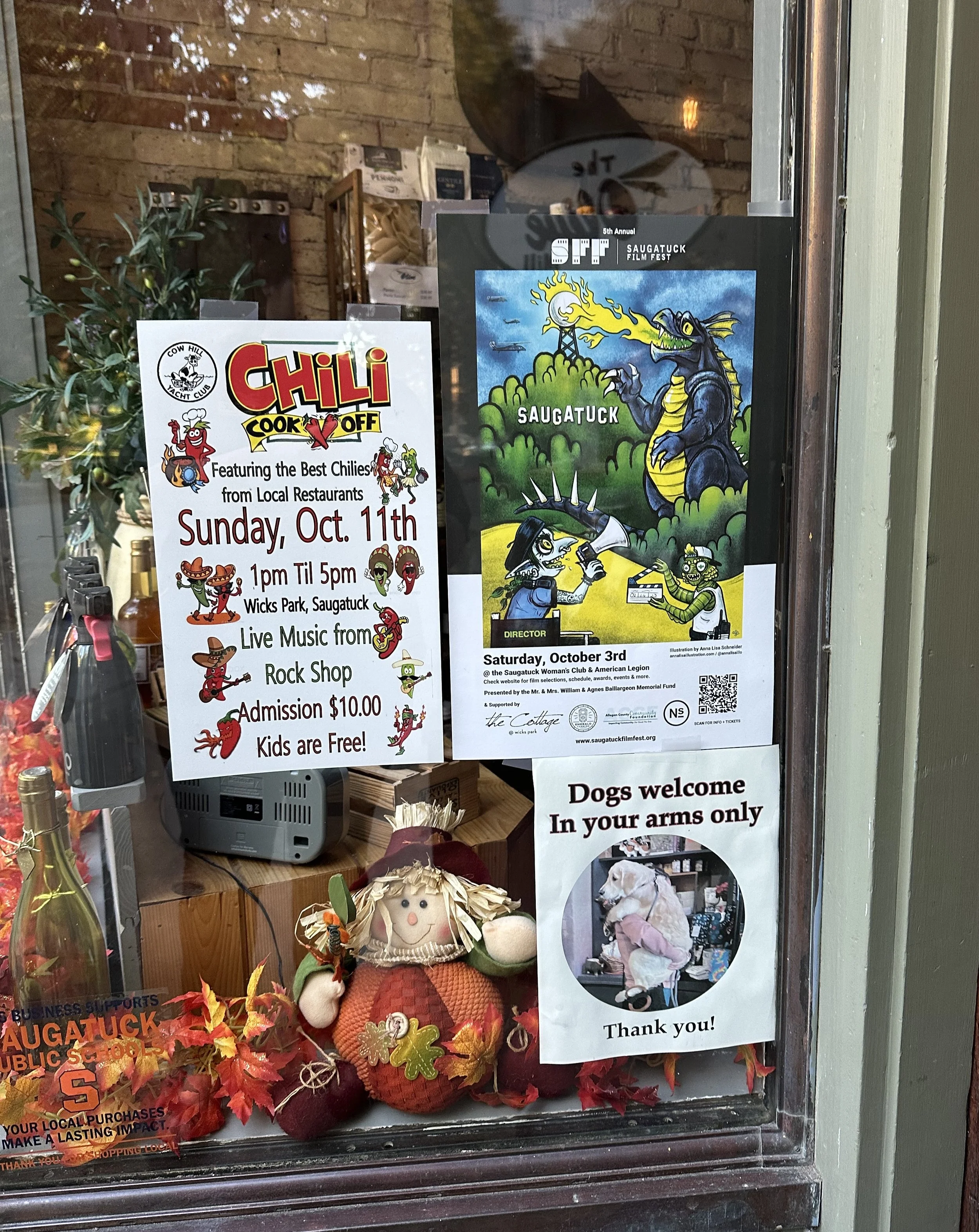 Poster in the window