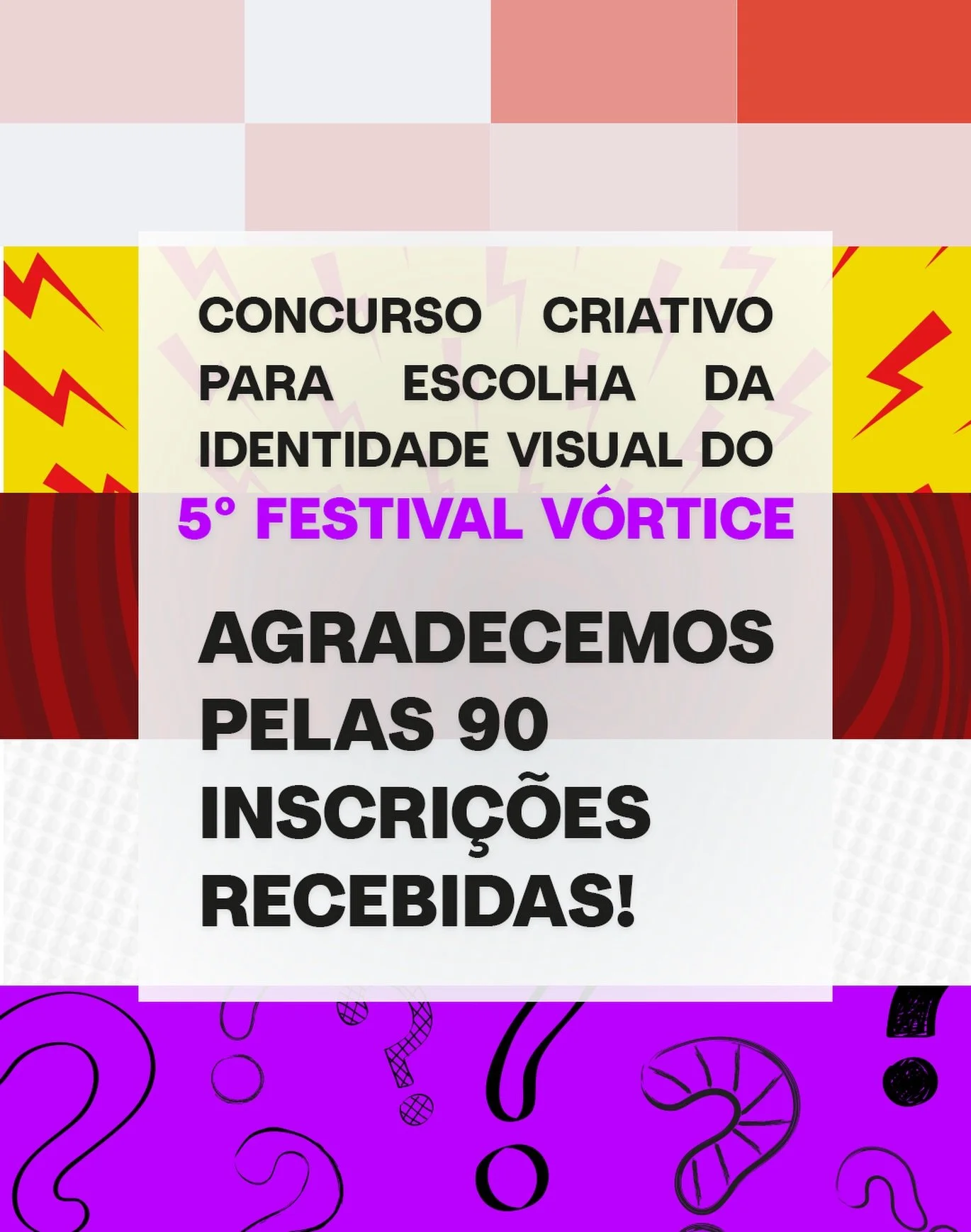 E, mais uma vez, nos surpreendemos com o alto engajamento e tanto talento! 💜

Foram 90 inscri&ccedil;&otilde;es de designers de todo o pa&iacute;s. Agora analisaremos todas as propostas e, na quarta, come&ccedil;a a segunda fase.

🔗 Saiba mais em v