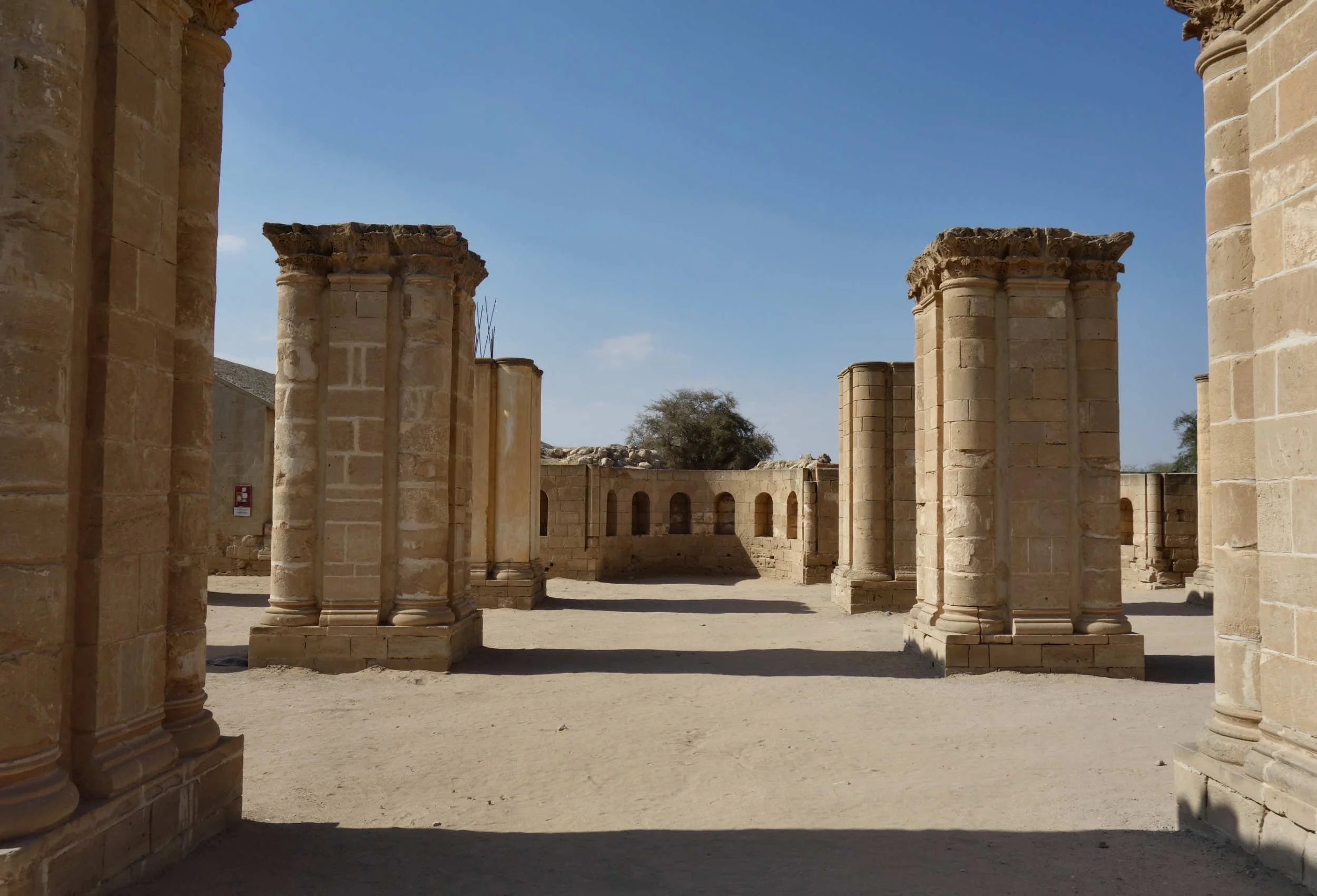 Hisham's Palace (Khirbat al-Mafjar) columns, Jericho, Palestine (West Bank)