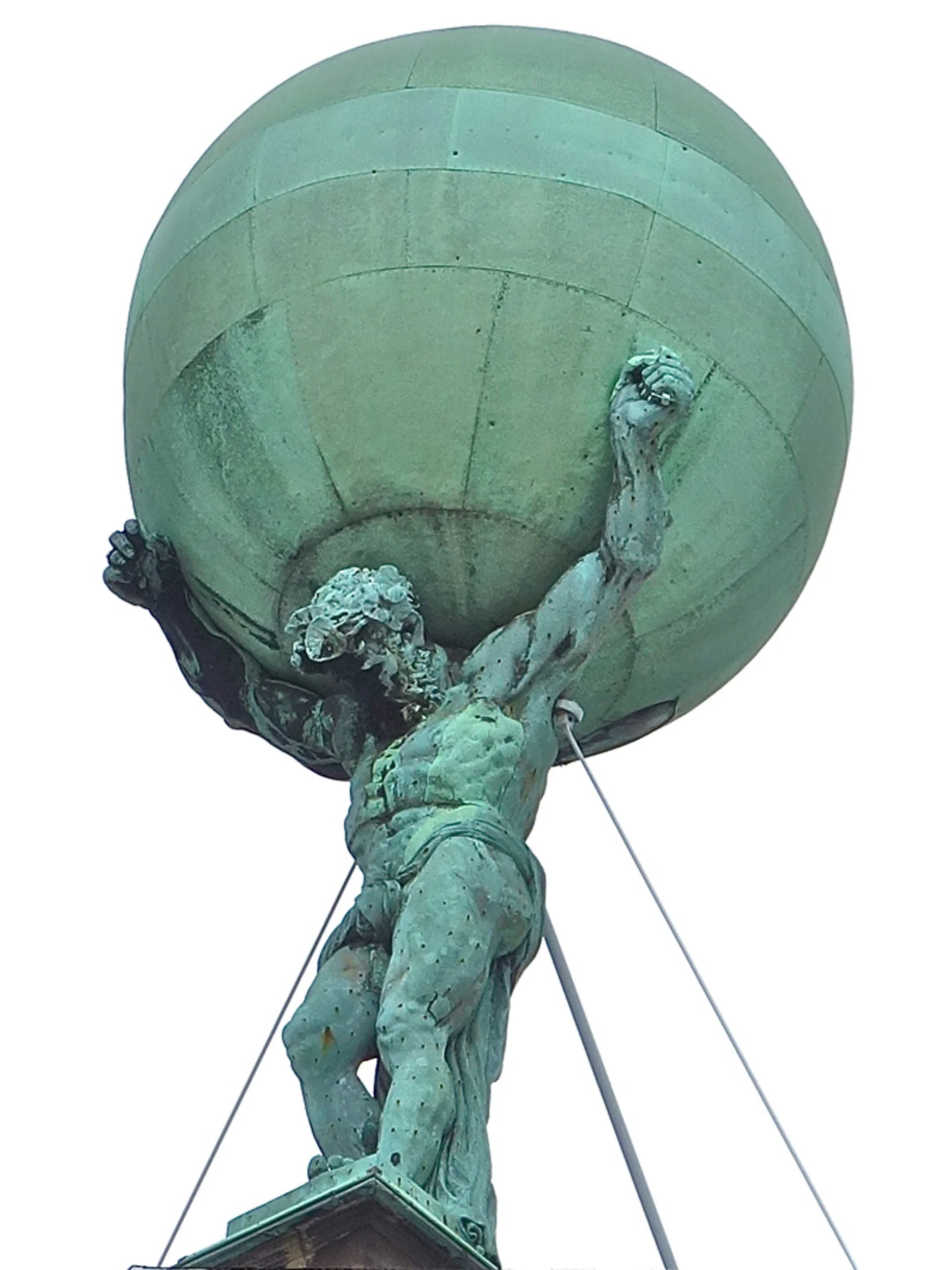 Artus Quellinus I statue on Royal Palace of Amsterdam, The Netherlands