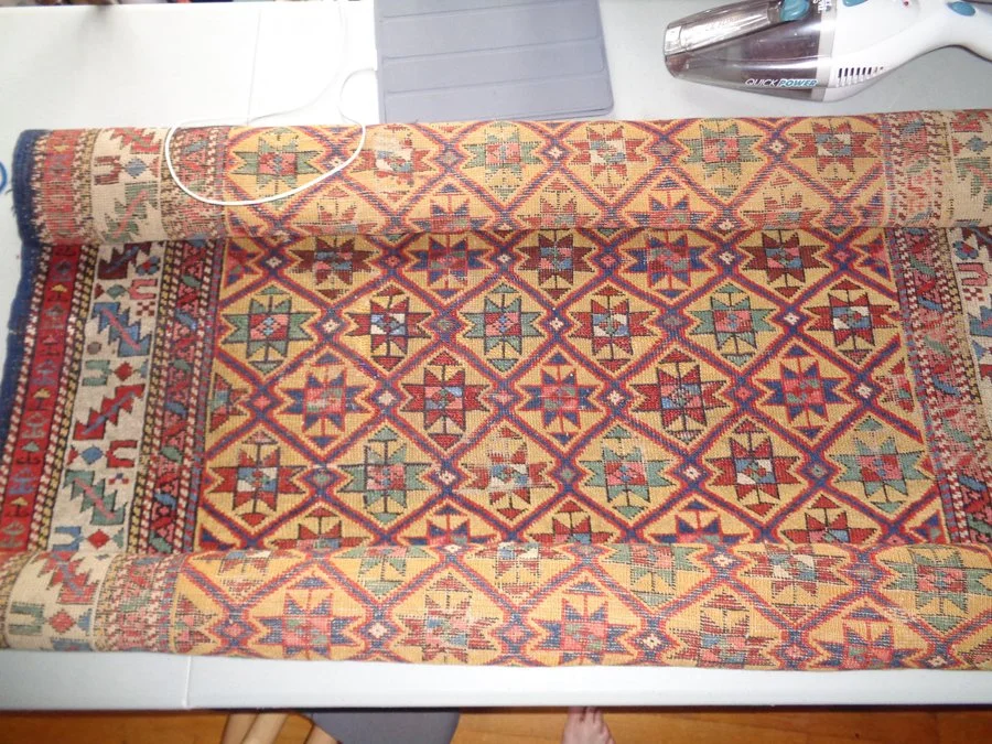 Caucasian Rug Restoration Completed - Hand woven, hand knotted and trimmed