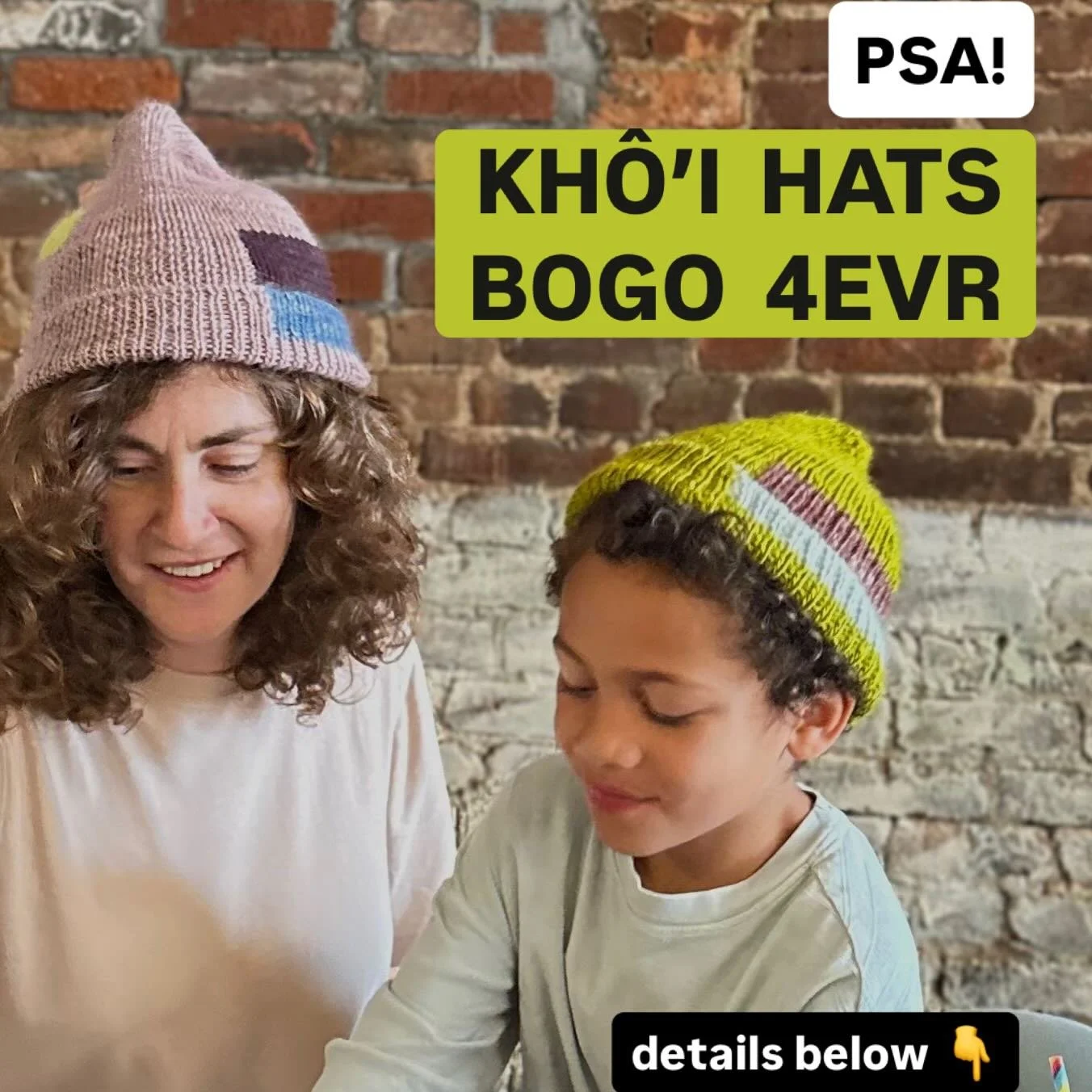 did you know? if you already have the kh&ocirc;&rsquo;i hat in your Ravelry library, you can get the kh&ocirc;&rsquo;i kid hat for 50% off&mdash;indefinitely! also applies to new purchases of course. 

use the code KHOIKID50 when you check out :)
lin