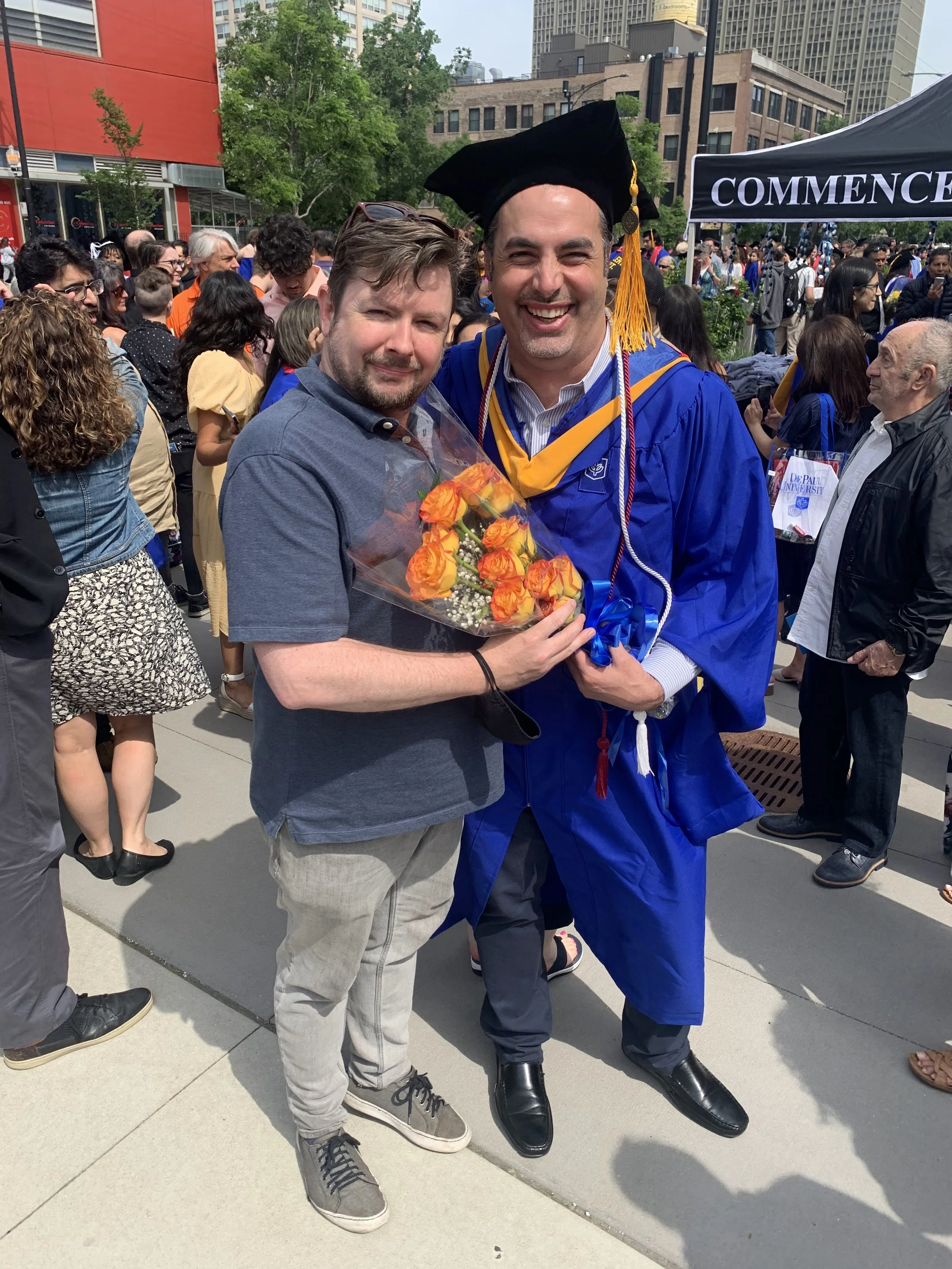 (2021) Former student Eliécer invited me to his master's degree ceremony