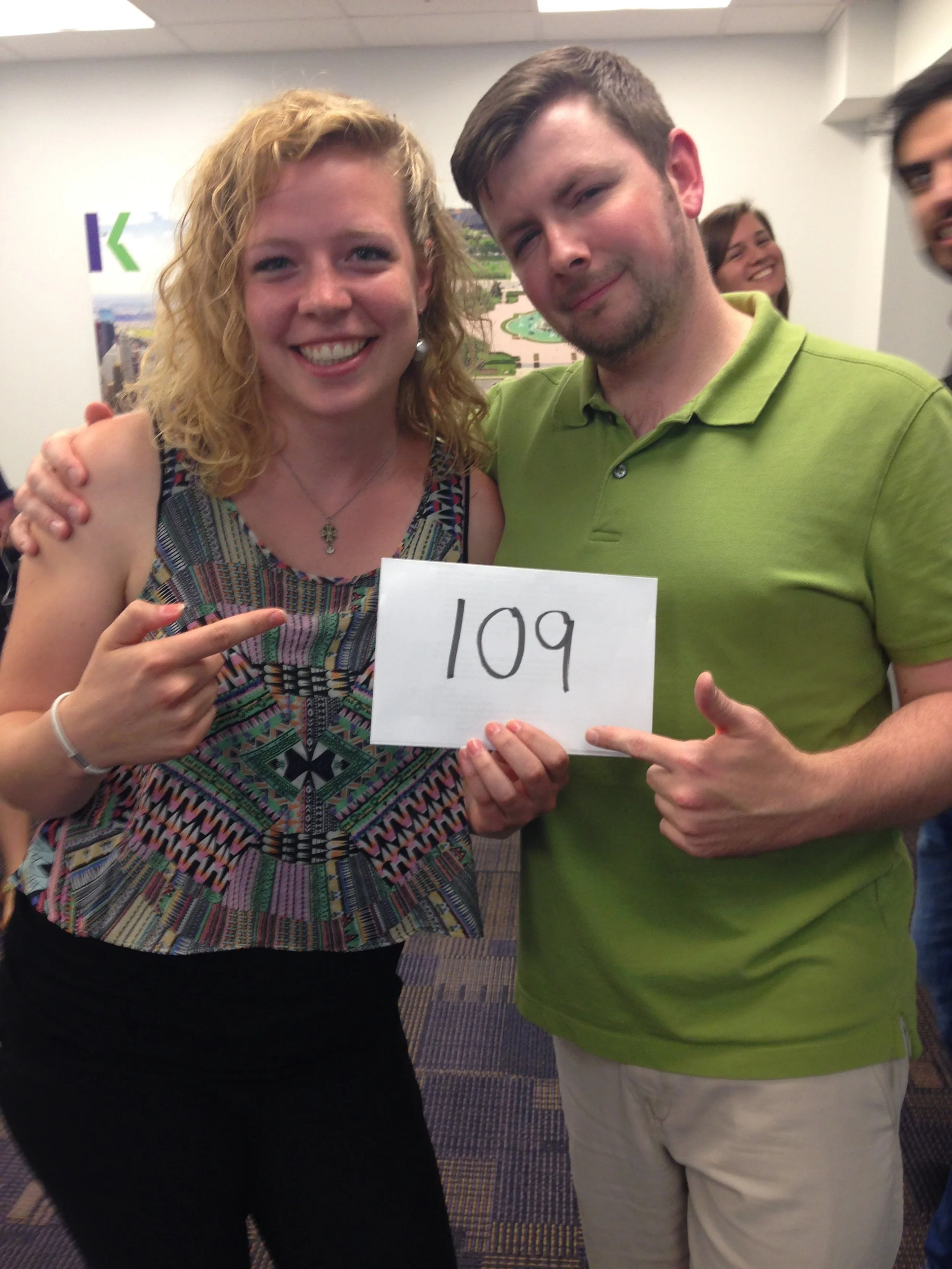 with Lisa after she scored 109 on TOEFL