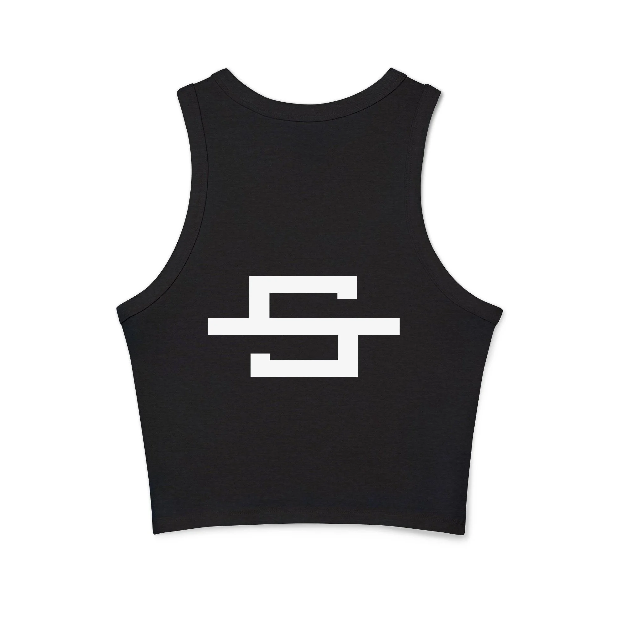 SHARES LOGO | WOMEN'S MICRO RIB RACER TANK TOP