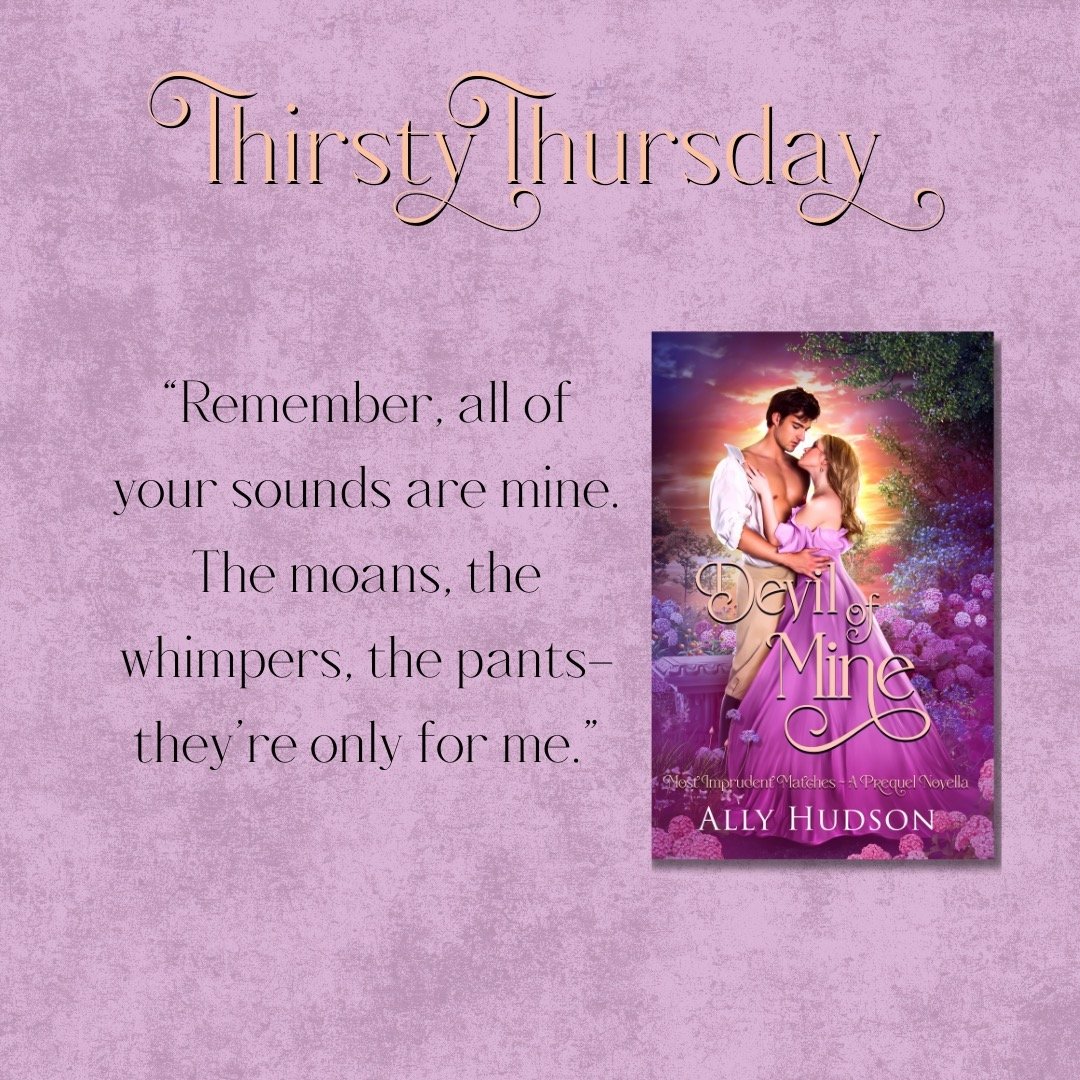 Thirsty Thursdays &ndash; Week 4

This week&rsquo;s feature from Devil of Mine is by Gabriel who has a lot of opinions... When he starts talking, prepare yourself for an unforgettable encounter... #ThirstyThursday #DevilOfMine #SpicyRomance #RomanceR