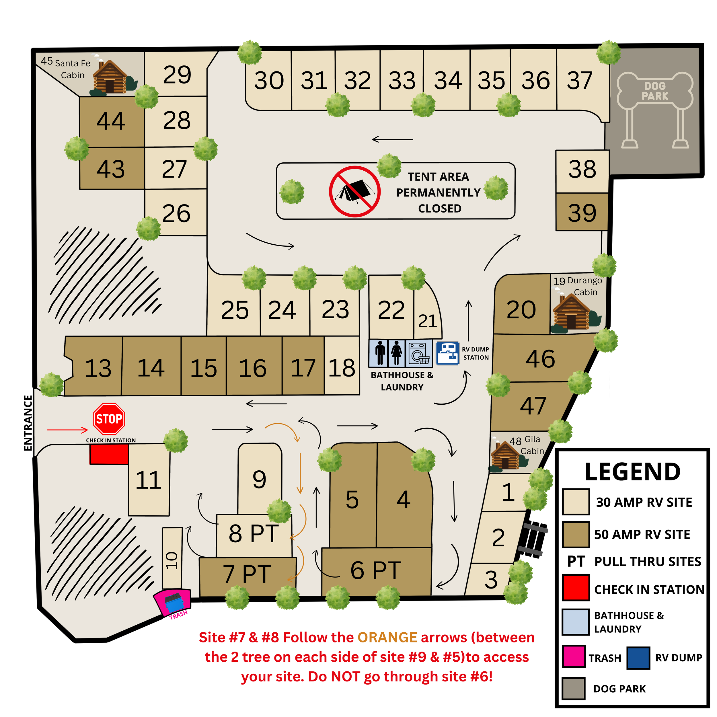Silver Canyon Rv Ranch Map Park Map — Silver City RV Park
