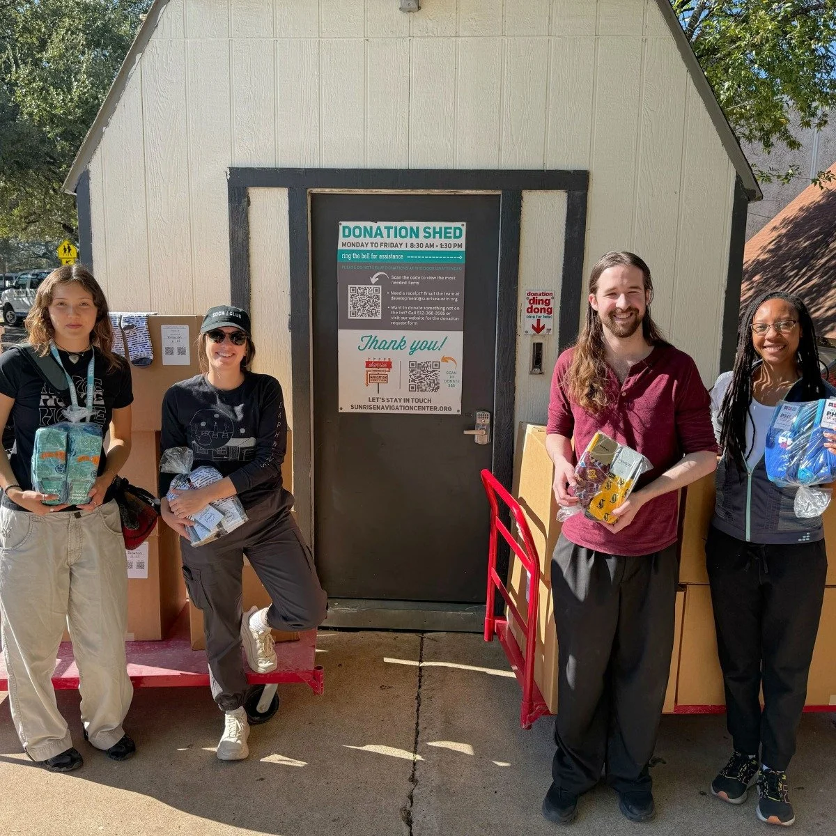 Thank you @sockclub for donating 4,700 pairs of socks &mdash; a small comfort for those taking big steps toward housing and healing 💛

Interested in dropping off donations? Swing by the Sunrise Hub at 4430 Menchaca Rd. Monday through Friday from 8:3