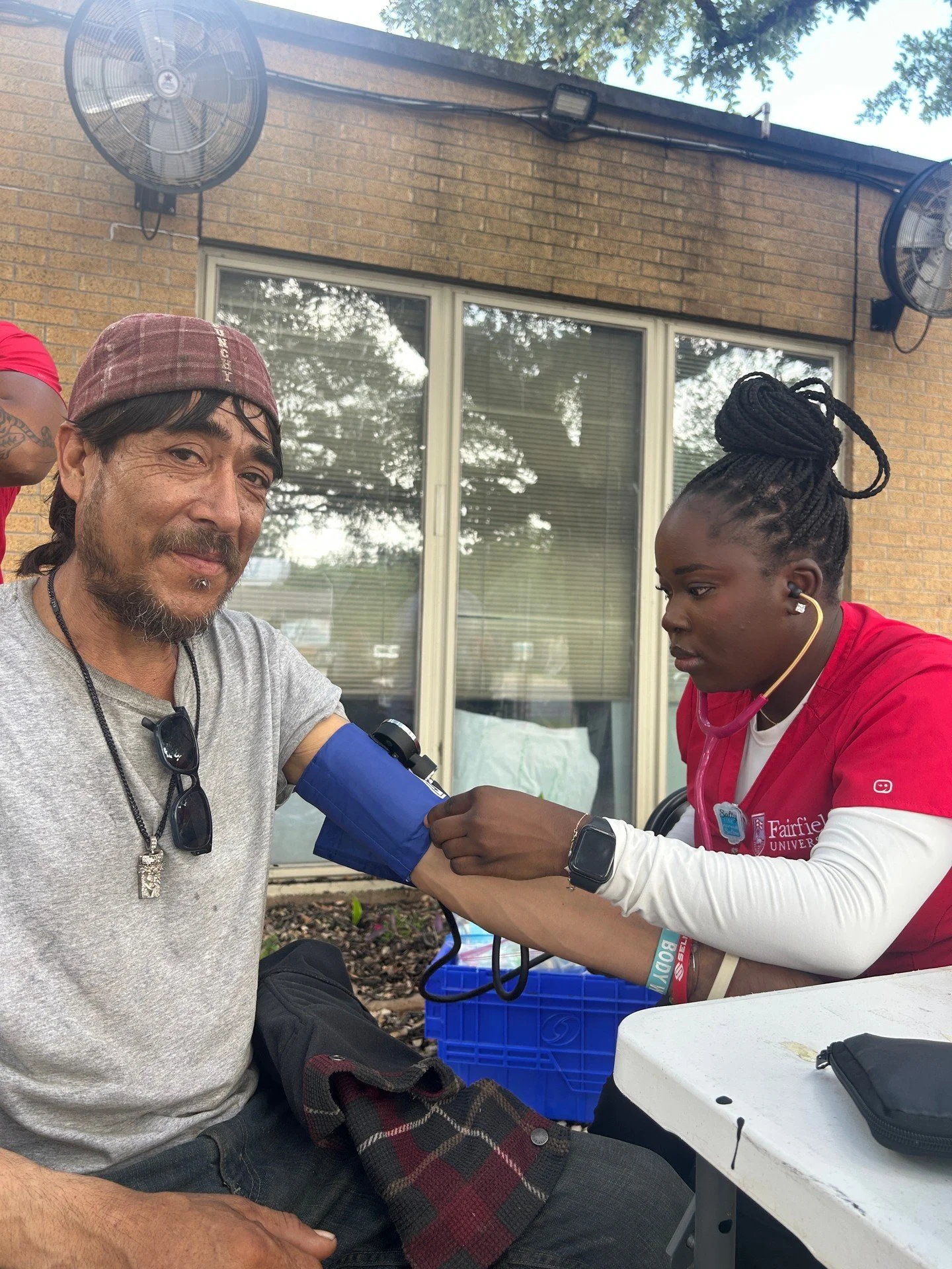 Routine health check ups can feel completely out of reach for our unhoused neighbors, but nursing students from Fairfield University make it easier. They volunteer their time on Mondays at Sunrise, providing accessible care and applying what they're 