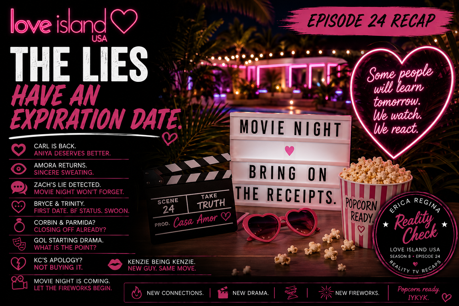Reality Check: Love Island USA Season 8, Episode 24 — The Lies Have an Expiration Date