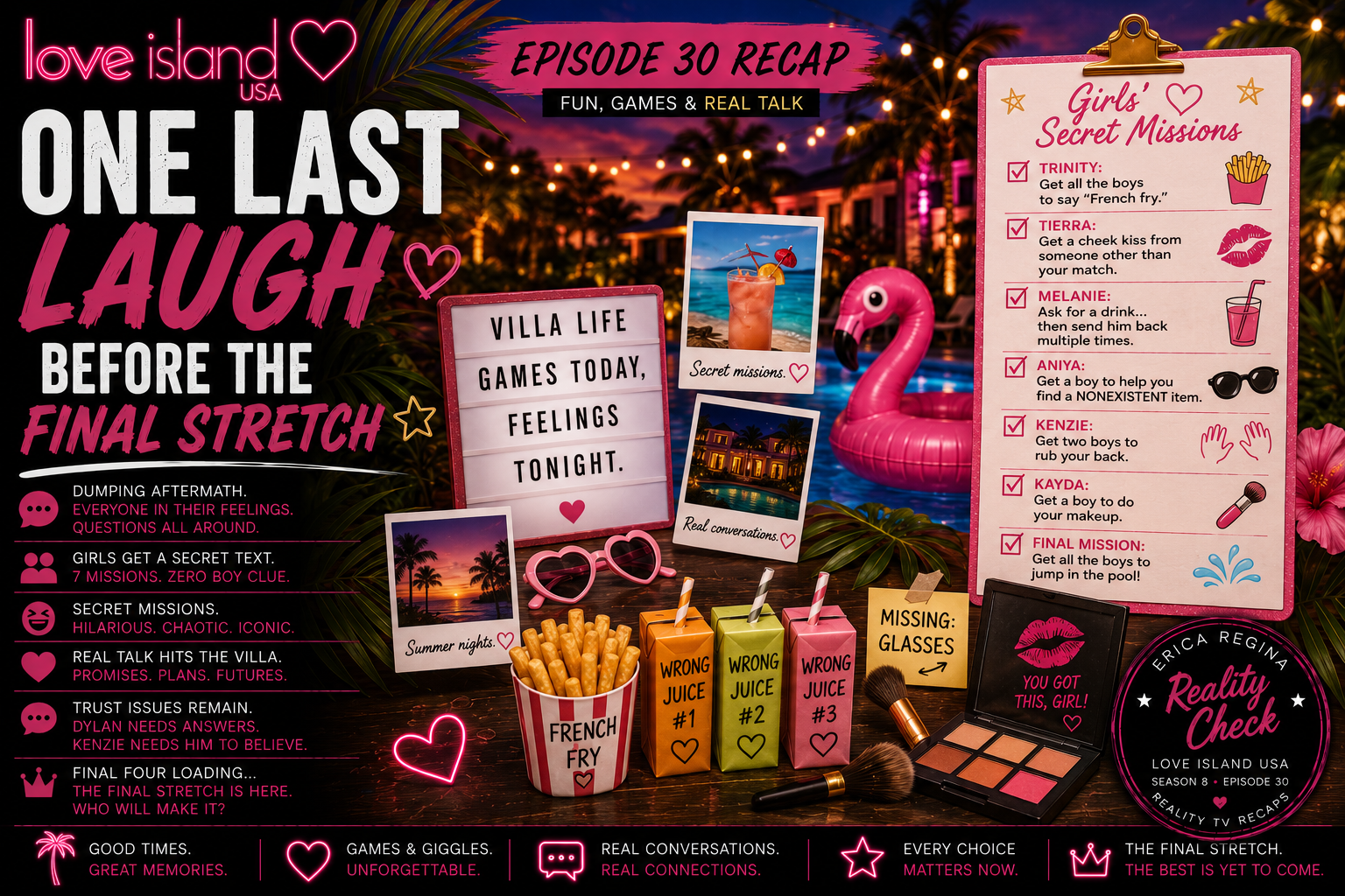 Love Island USA Season 8, Episode 30 - One Last Laugh Before the Final Stretch