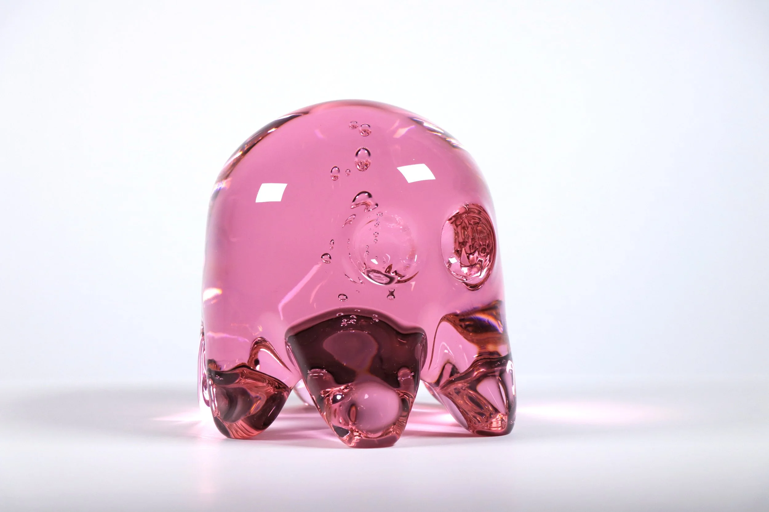 Pinky Ghost, 6.5" high x 6.5" round