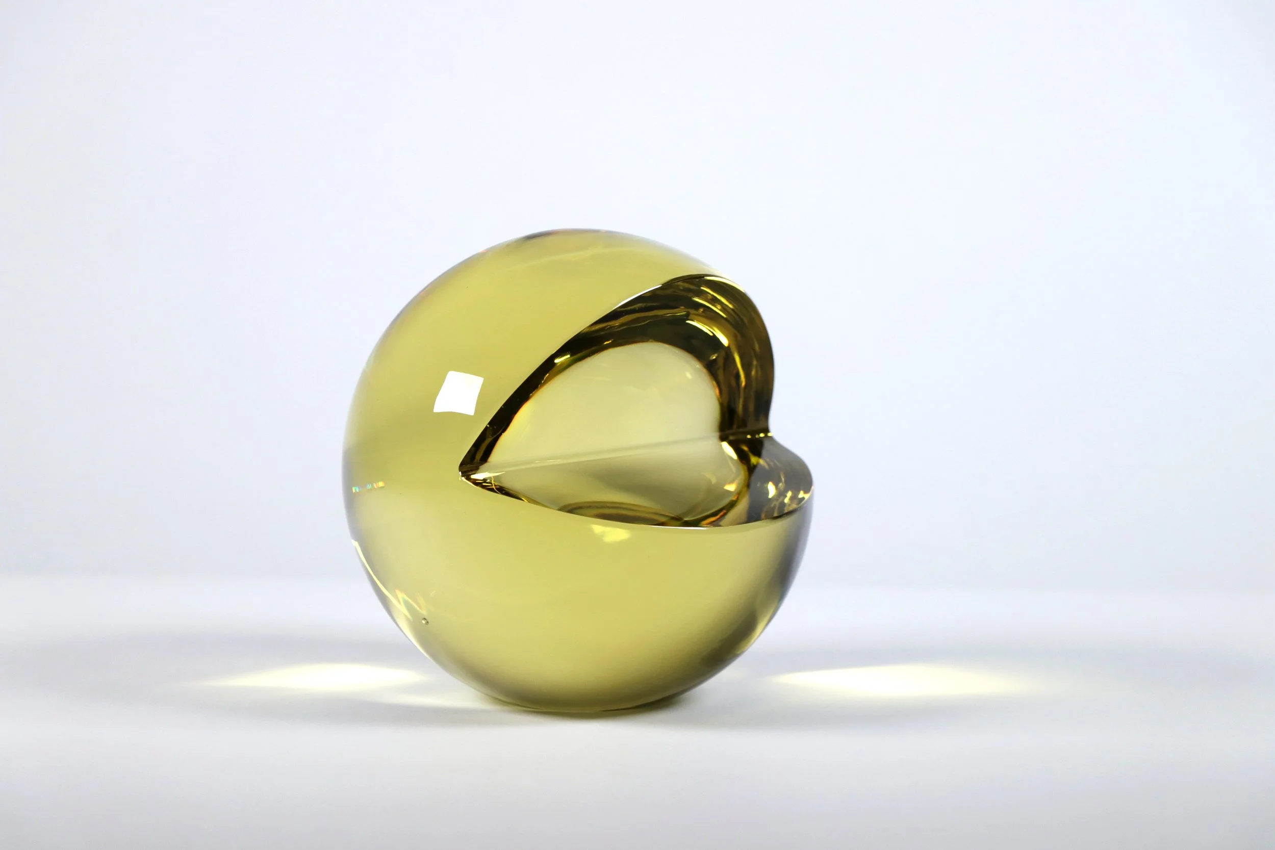 Solid Glass, 5.25" high x 5" round, 2025