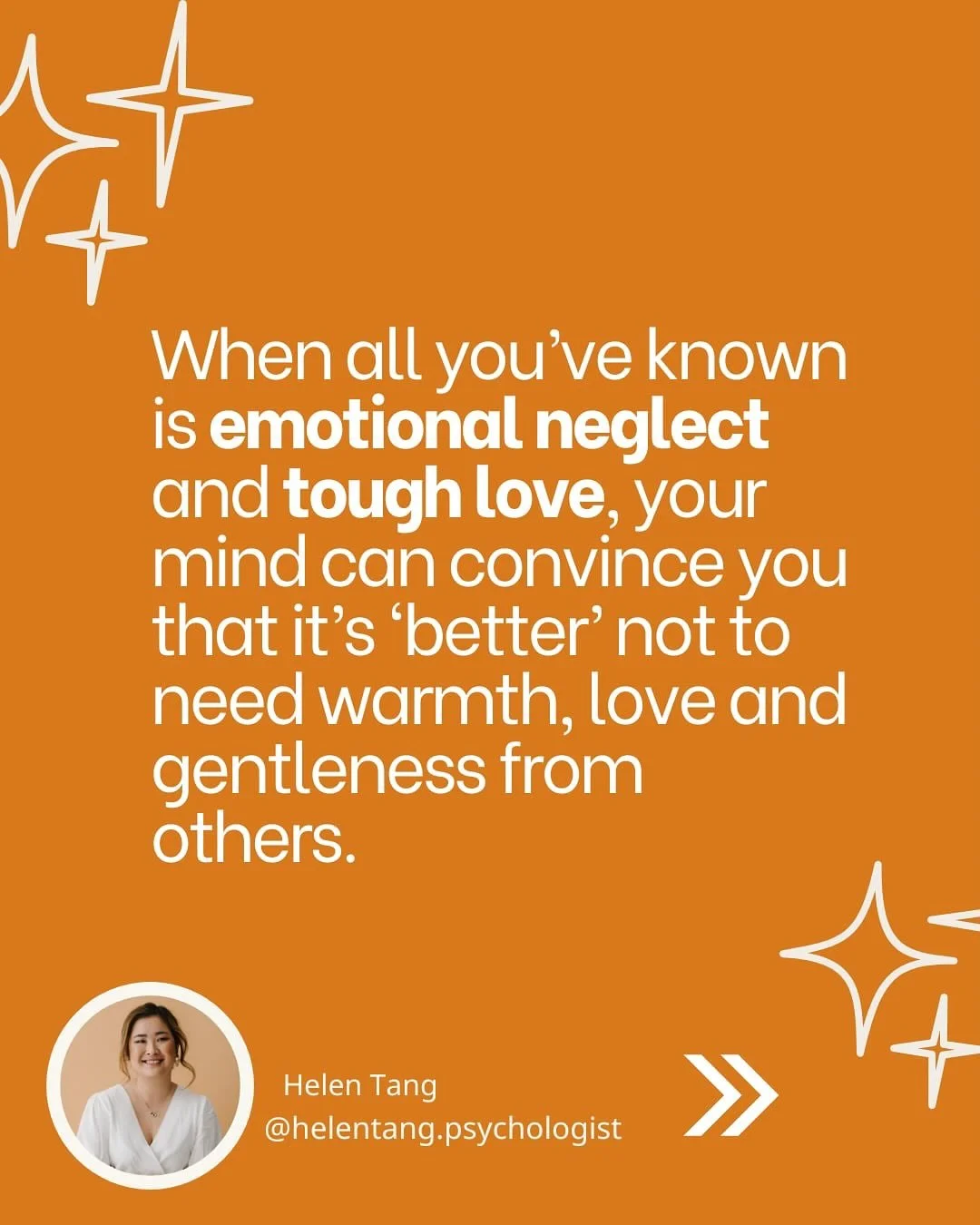 &lsquo;Tough love makes me strong&rsquo; and other lies you tell yourself 🫠 

#trueyoupsychology #helentangpsychologist #emotionaldeprivation #hyperindependence #asiantherapists #asianparenting #asianpsychologist #melbournepsychologist #howtofeelbet