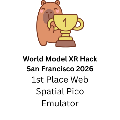 Akilah Martinez Glittering World Girl World Model XR Hack San Francisco 2026 1st Place Web Spatial Pico Emulator
