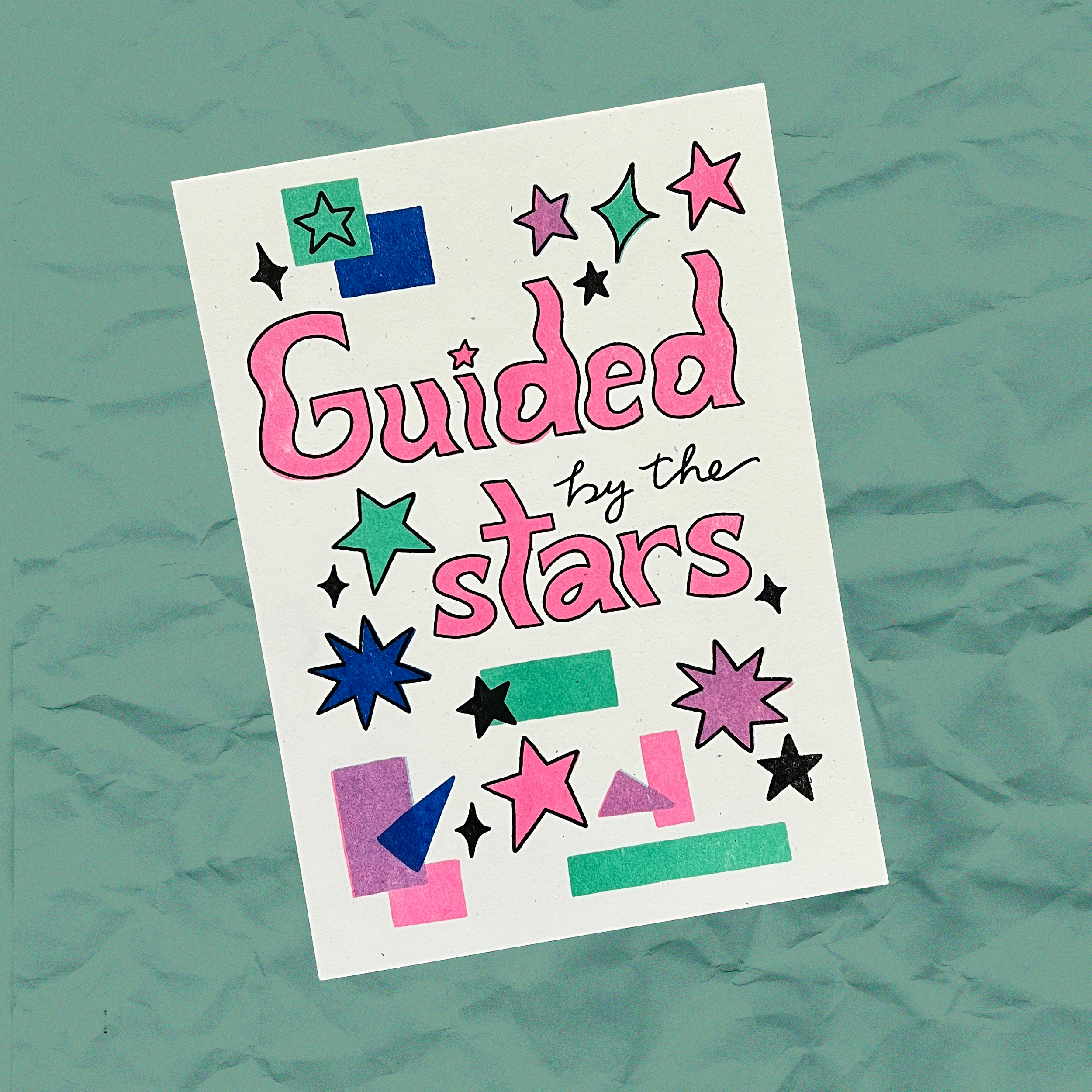 guided by the stars riso print