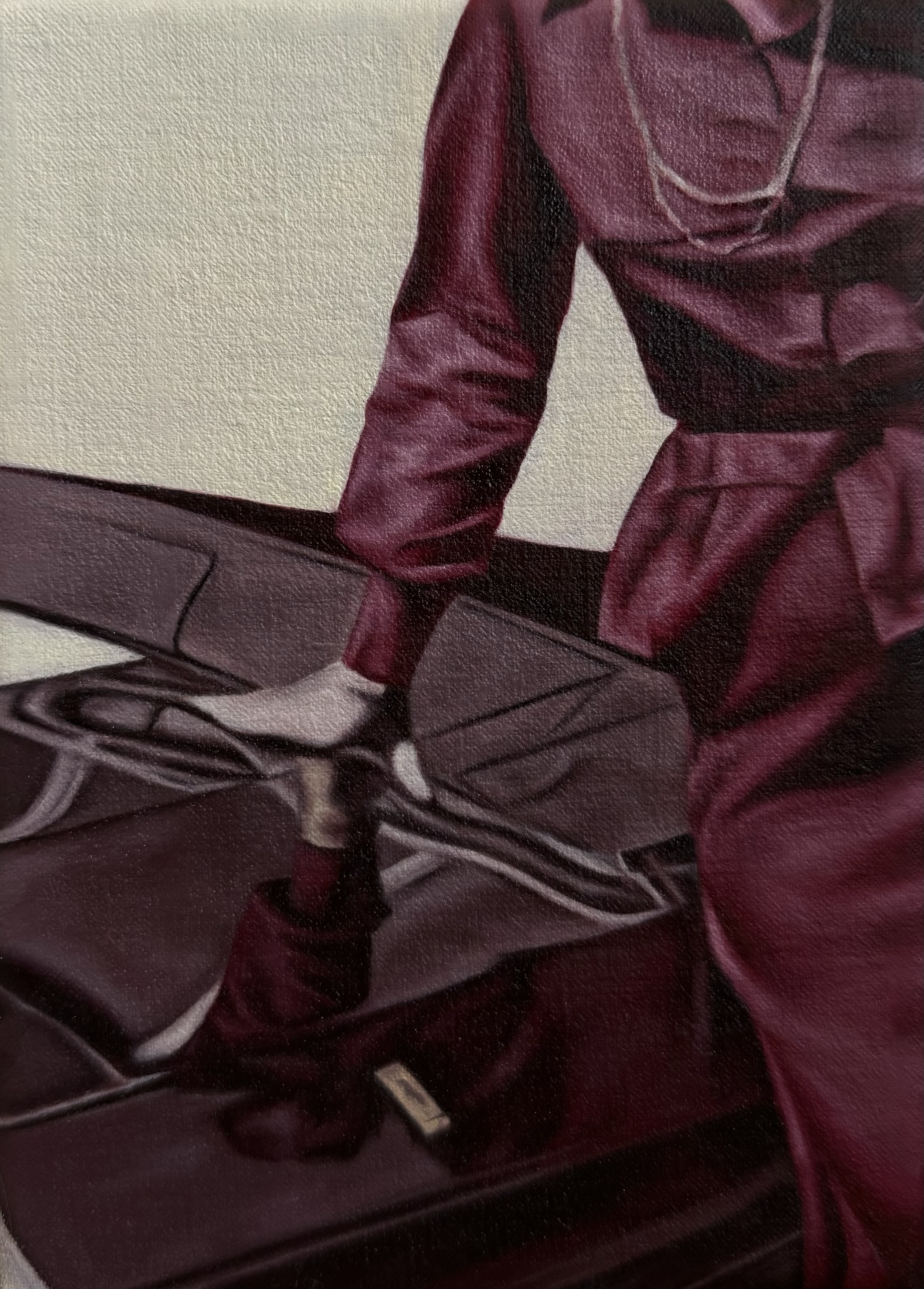 Album 3: Kuwait: 1978: One, 2022, Oil on Linen, 15x10 cm