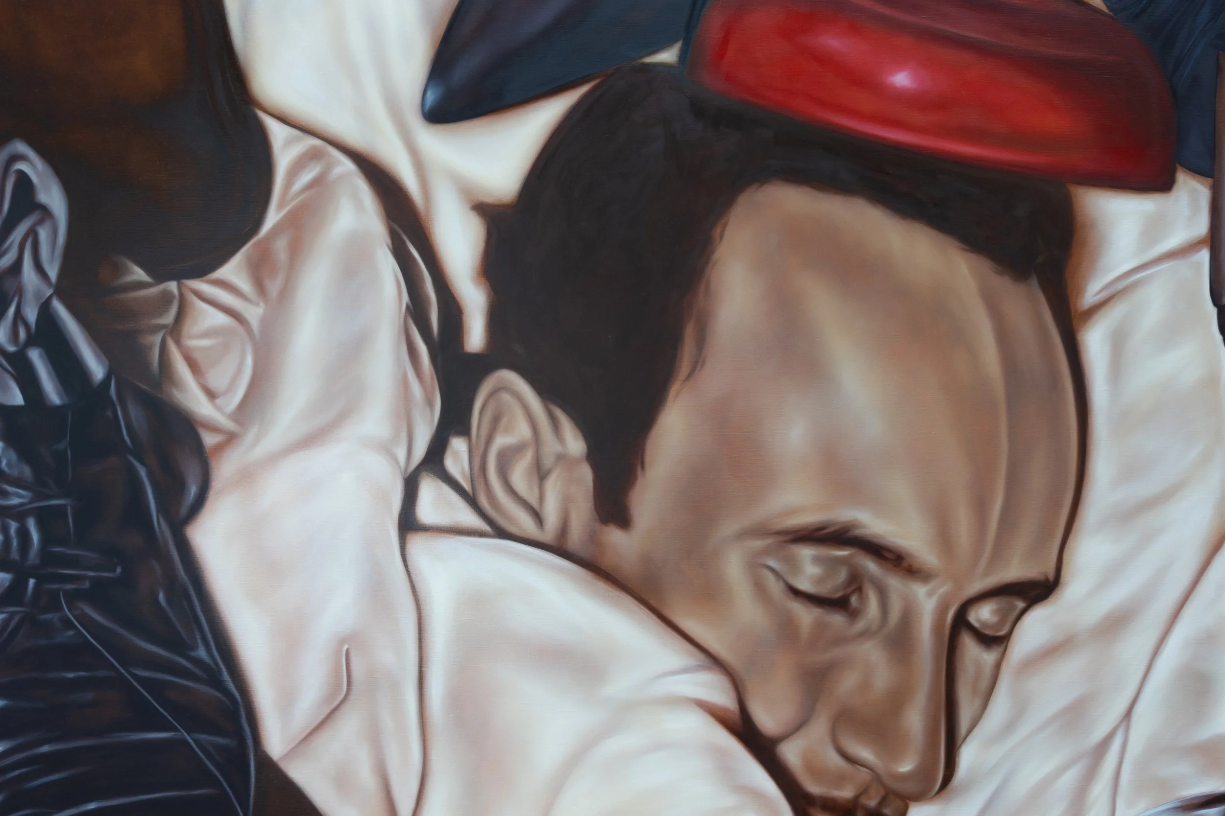 Album 1: Ramallah: 1940's: 1, 2025, Oil on Linen, 260x160 cm - Detail