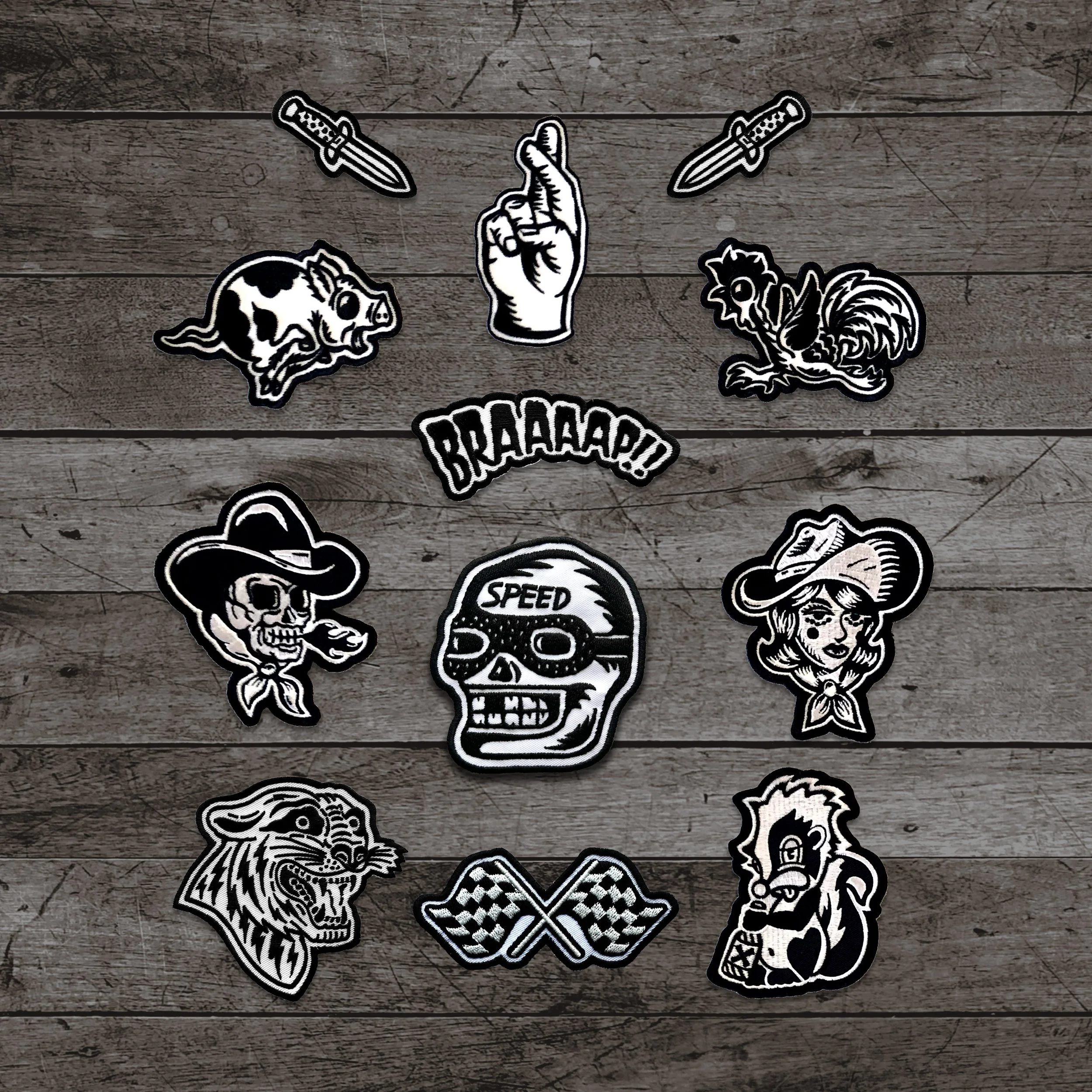 Embroidered Iron-on Tattoo Flash Patches