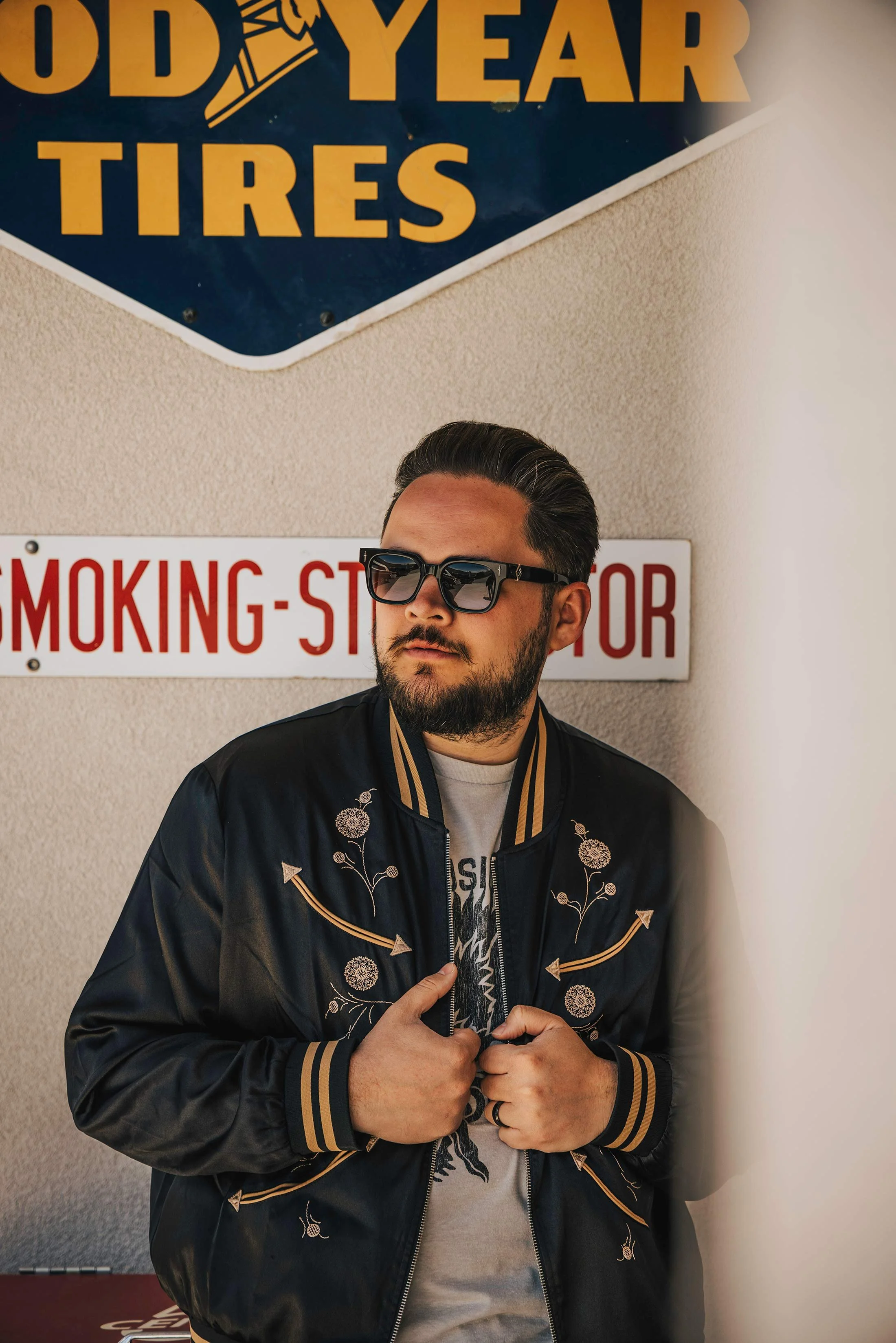 Wyatt Lowe modeling artist apparel