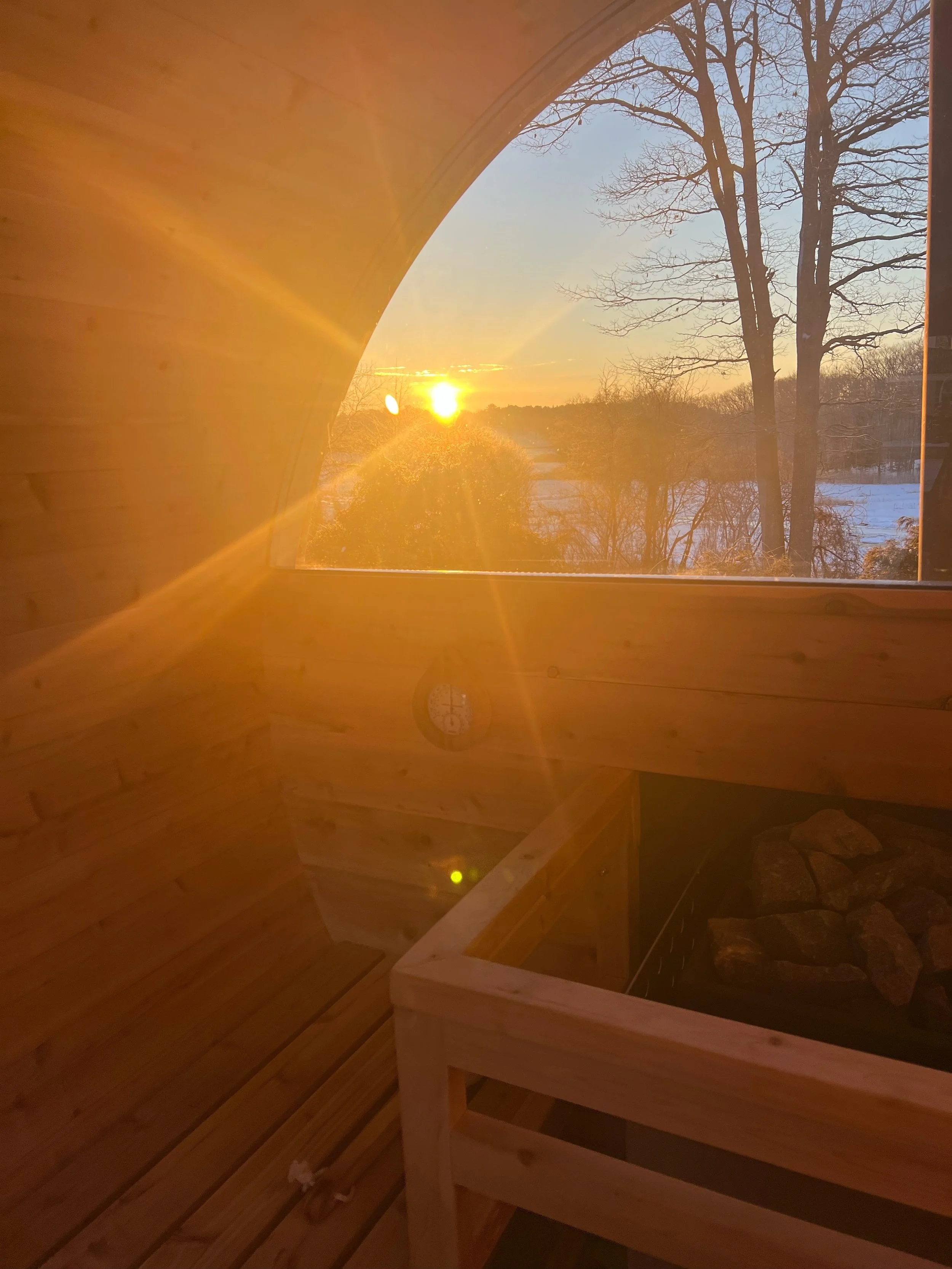 Winter Holding: An outdoor wood fire sauna + Community experience.