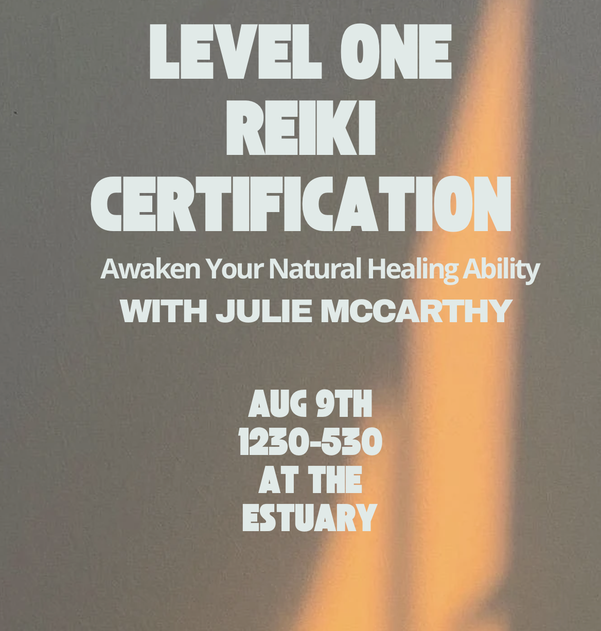 Reiki Level One Certification:  Awaken Your Natural Healing Ability 