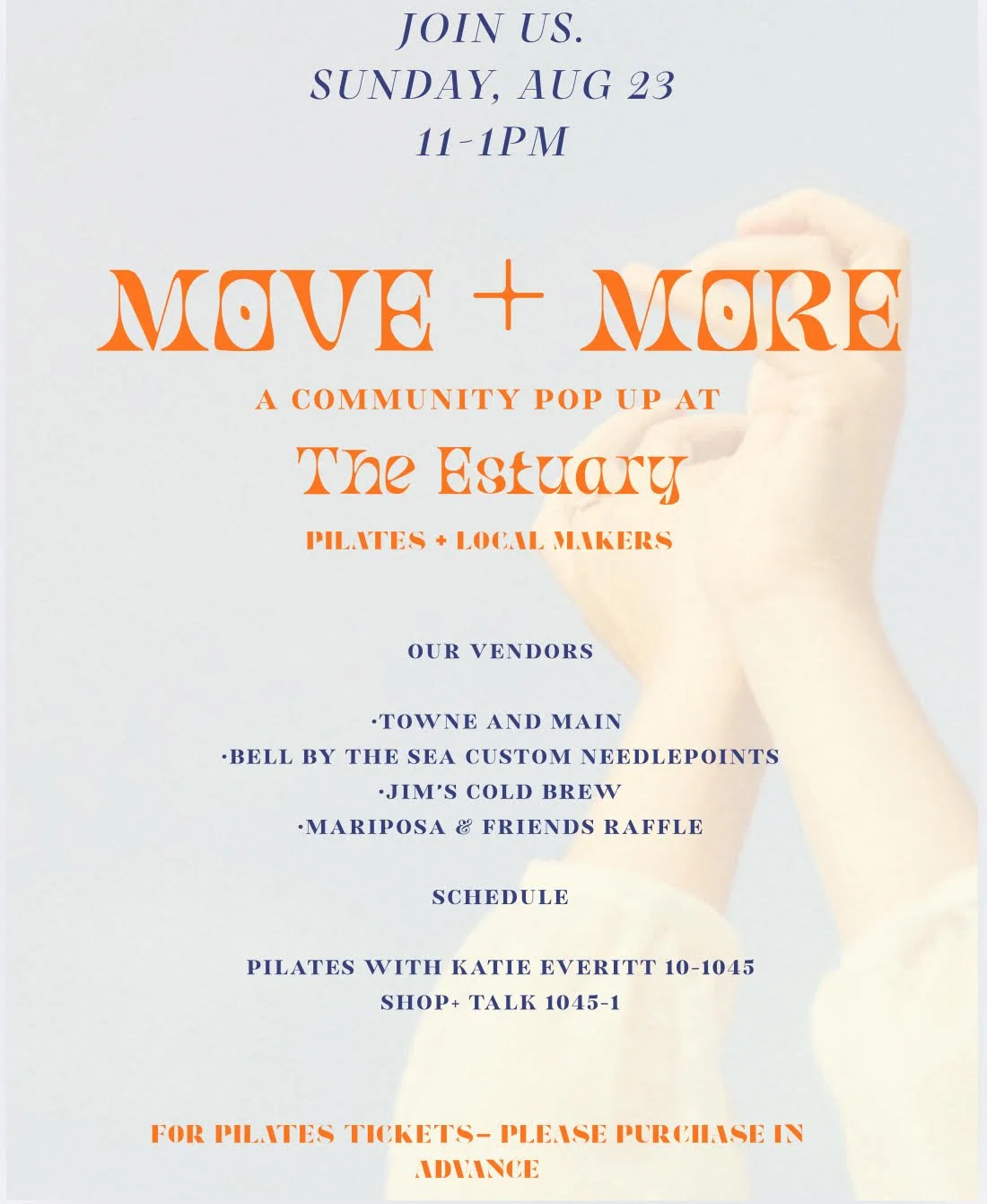Move + More: A Community Pop up Pilates class + Local Maker Shop!