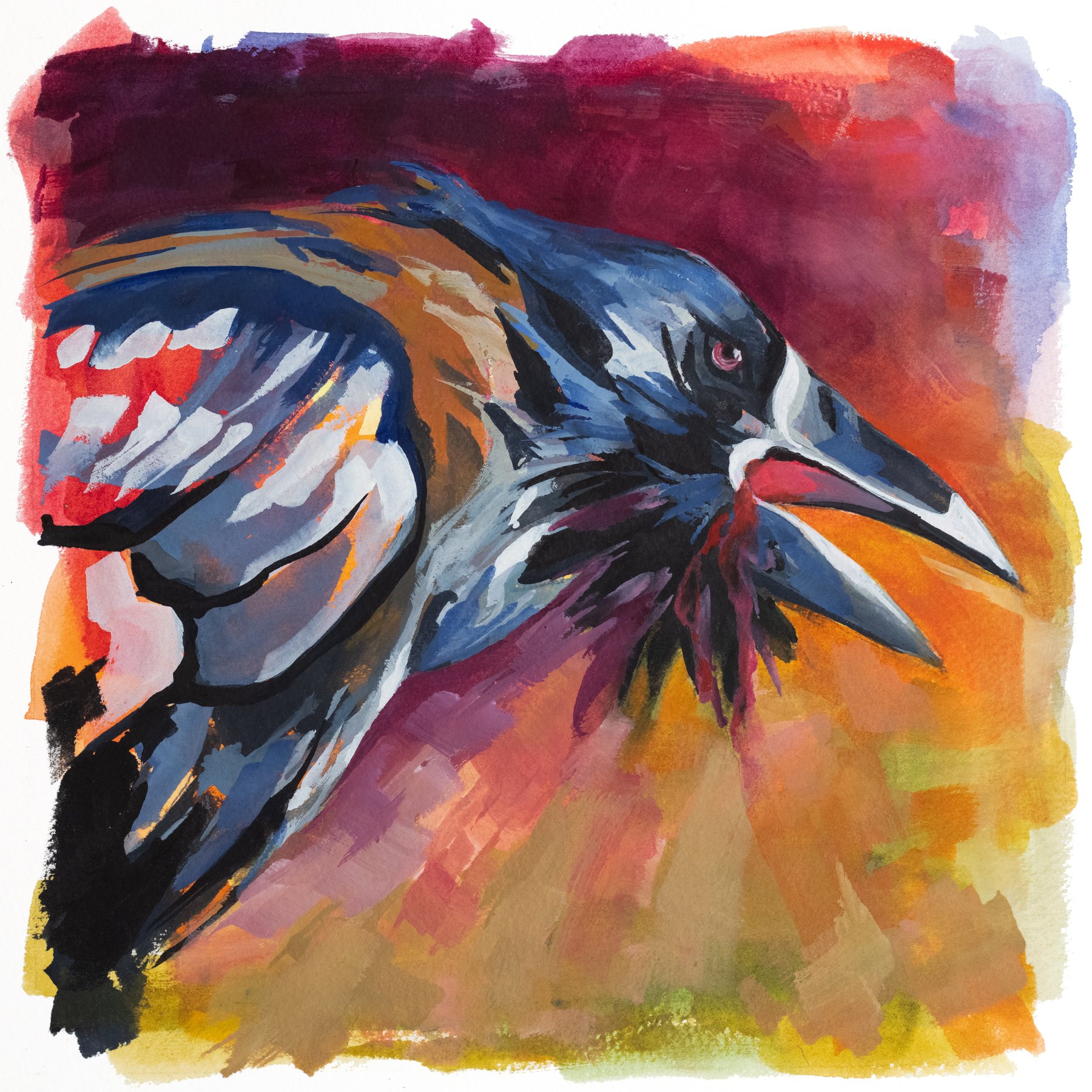 Watercolor and Gouache. 12" X 12"