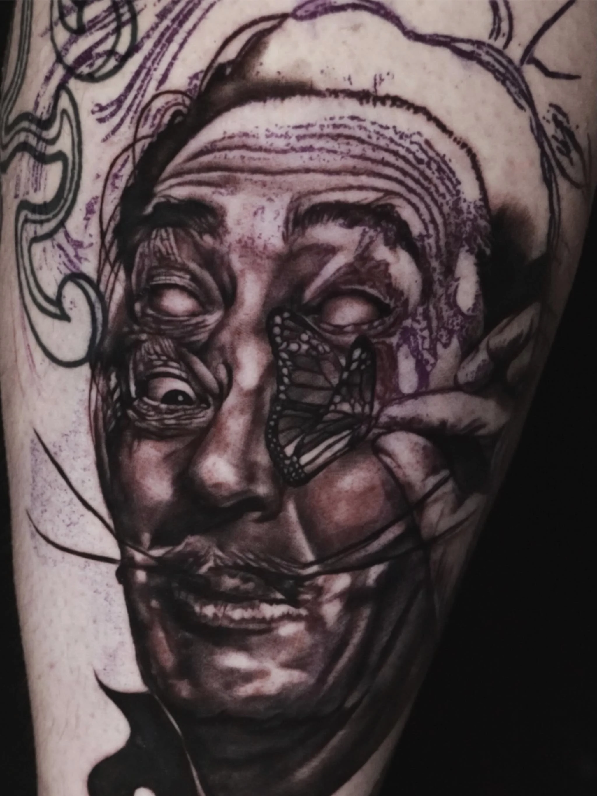 In progress, but I designed several Dali pieces in the process of making this one,  if you would be interested in getting a surreal Dali piece from me message me!
.
@realgonedenver
.
 #denvertattoo #realismtattoo #surrealtattoo #dalitattoo