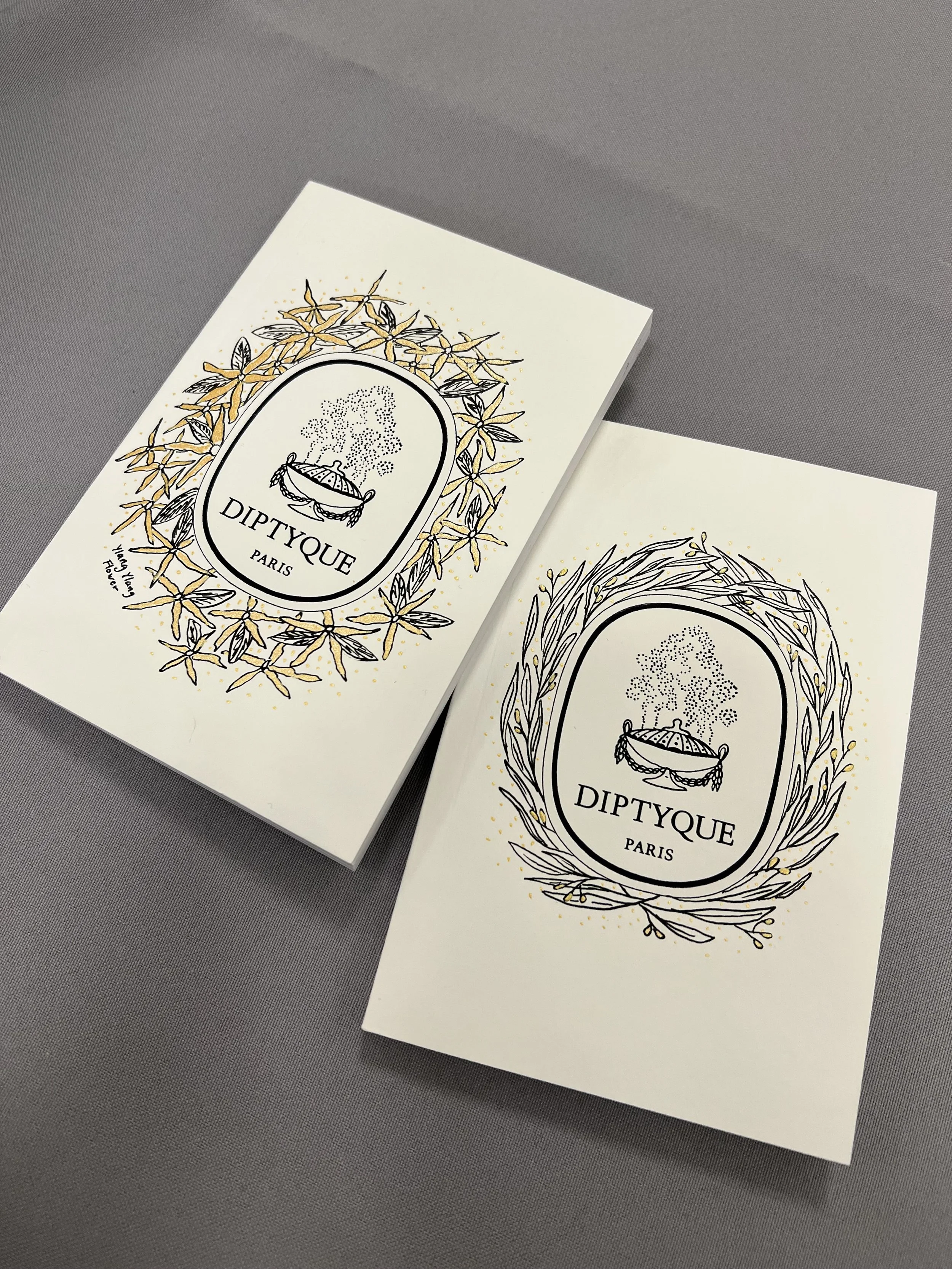 Custom notebooks for Diptyque