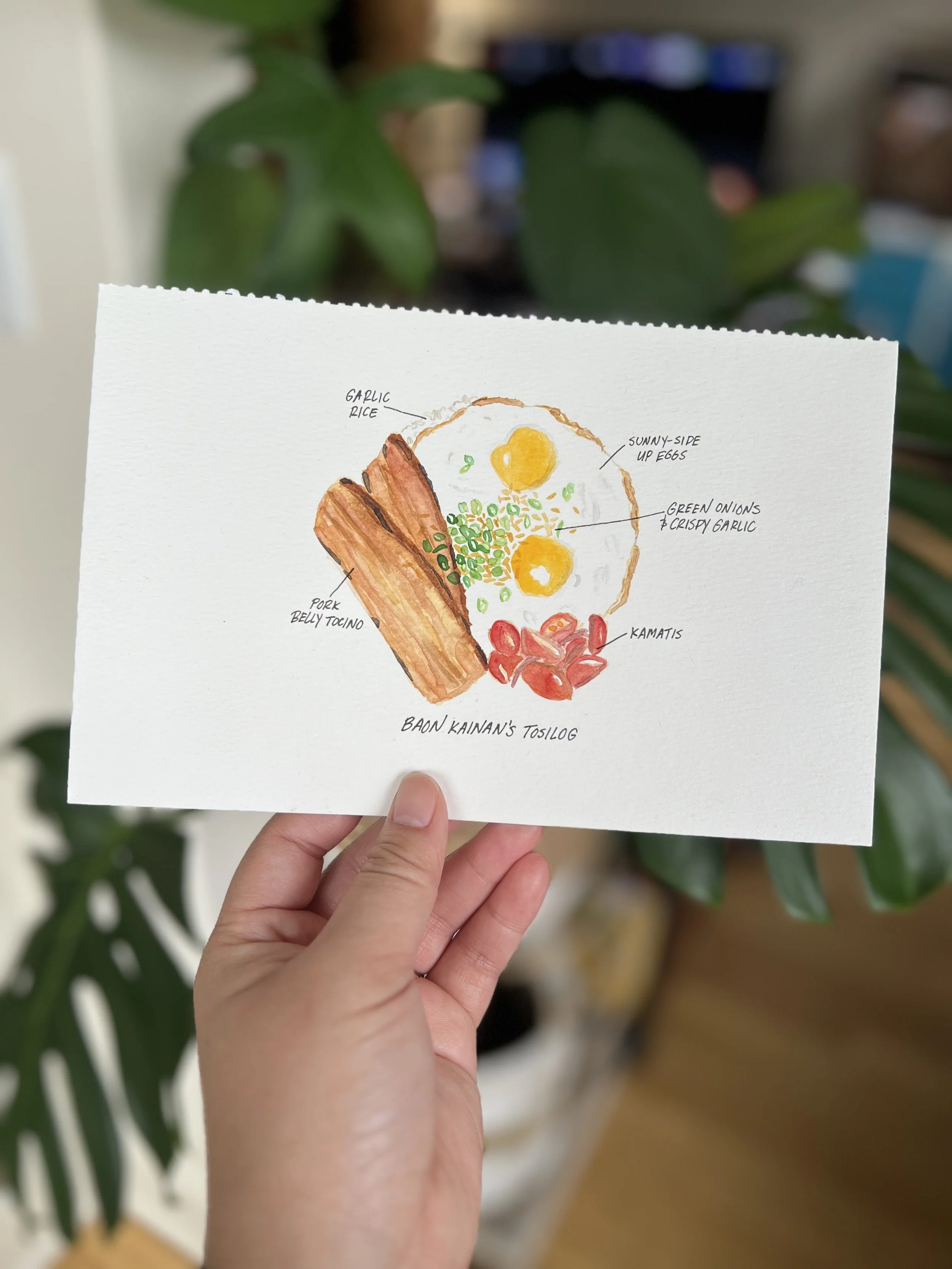 Baon Kainan Tosilog doodle