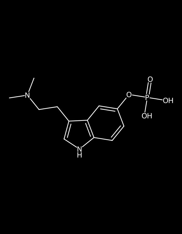 Kjemisk strukturformel av psilocybin