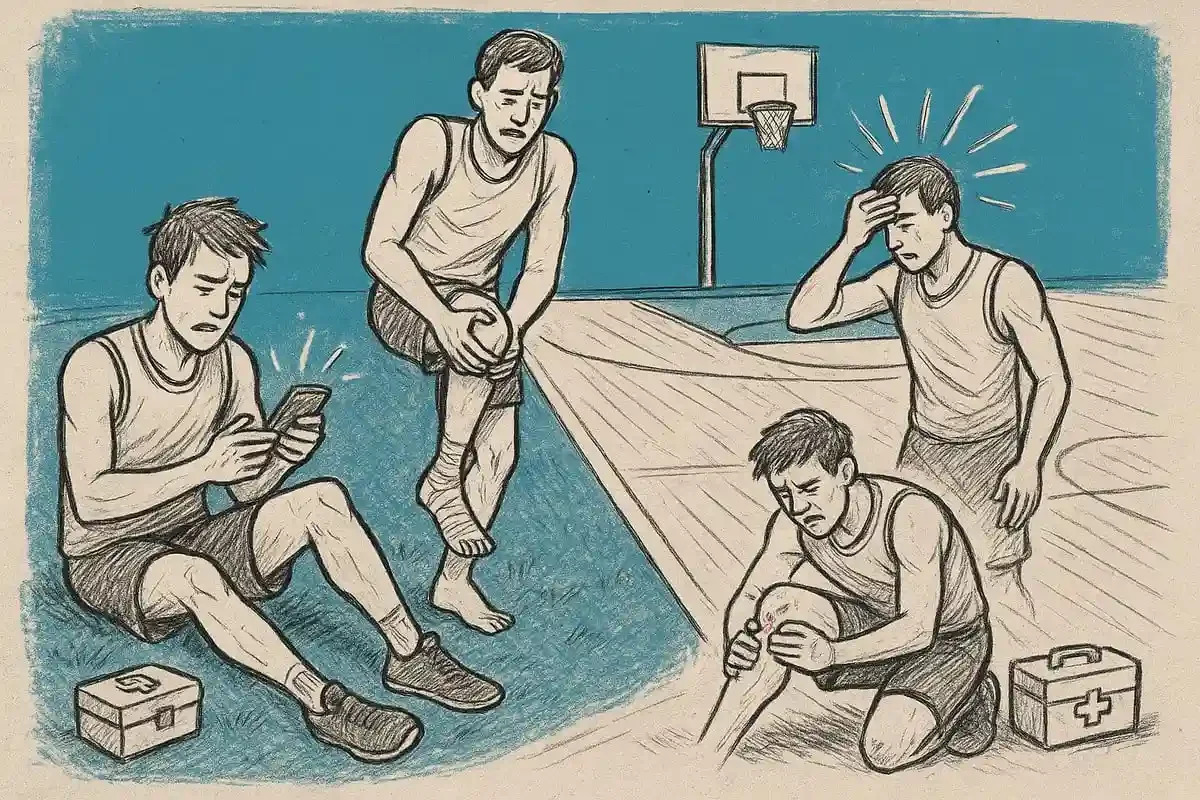 Different basketball injuries