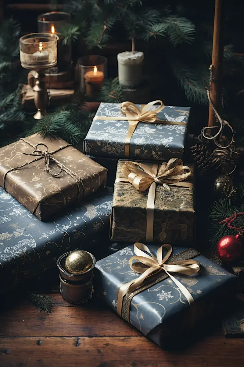 Christmas presents under tree