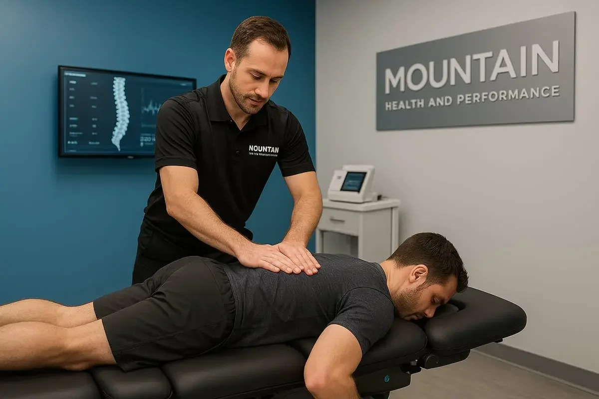 North Vancouver RMT giving spinal massage to athlete