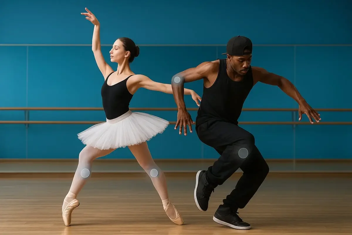 Locations of common dance injuries