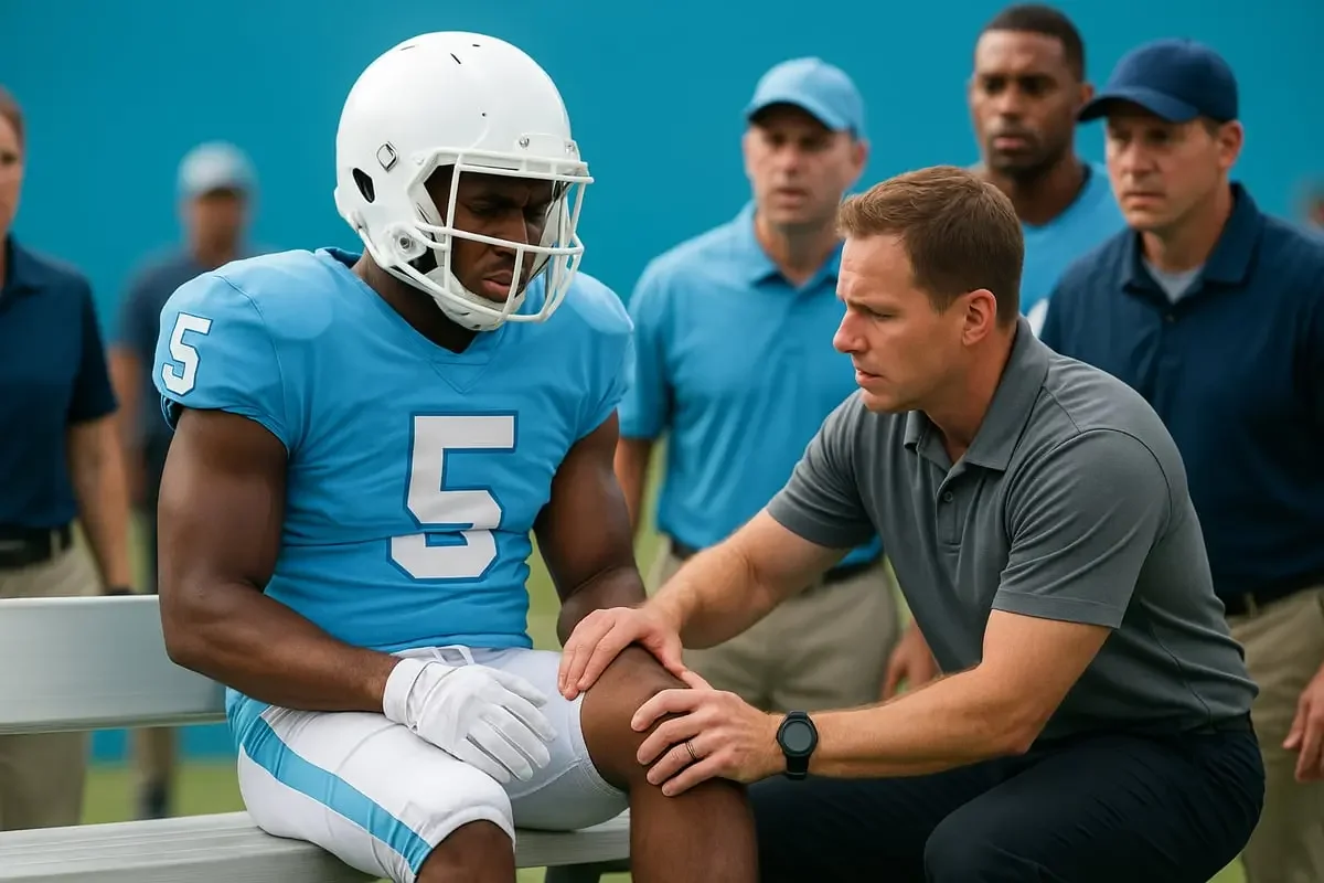 Football knee injury assessment